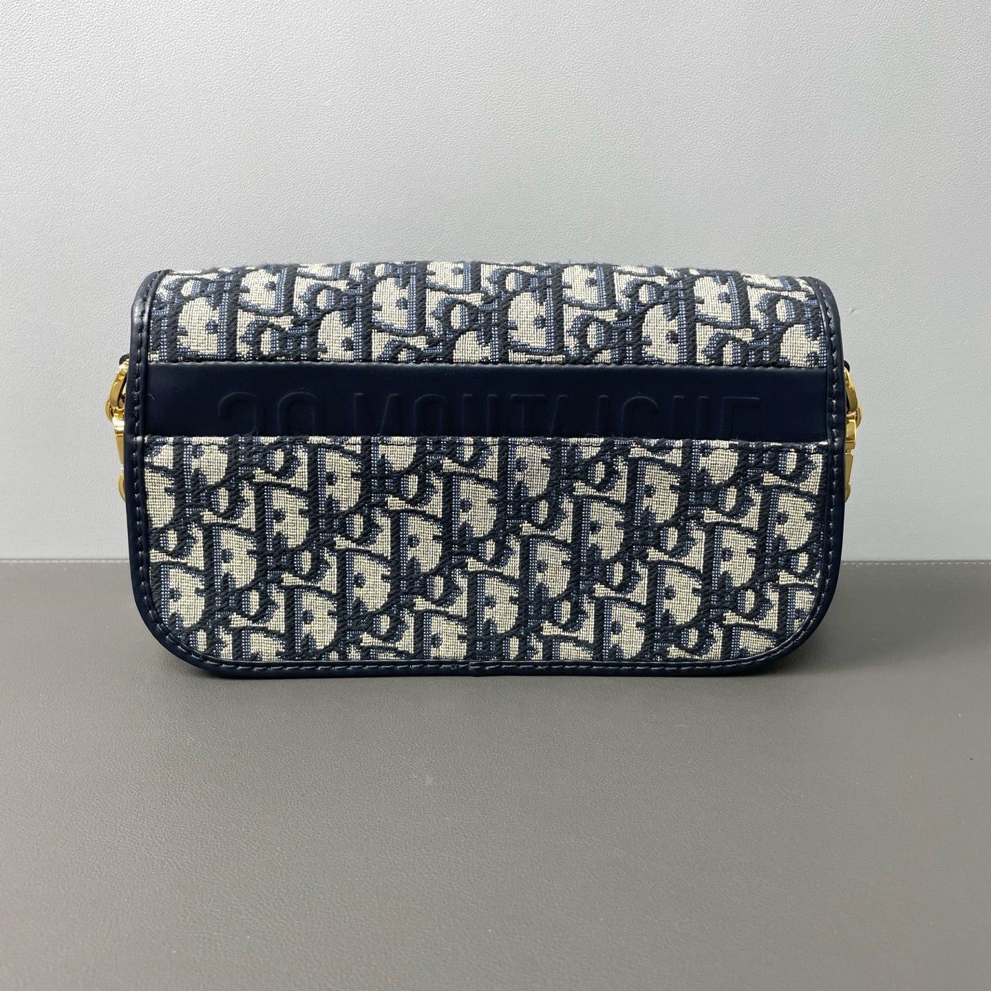 Dior - Montaigne Avenue Oblique Chain Bag - Oblique canvas with leather trim - Blue - (mini)