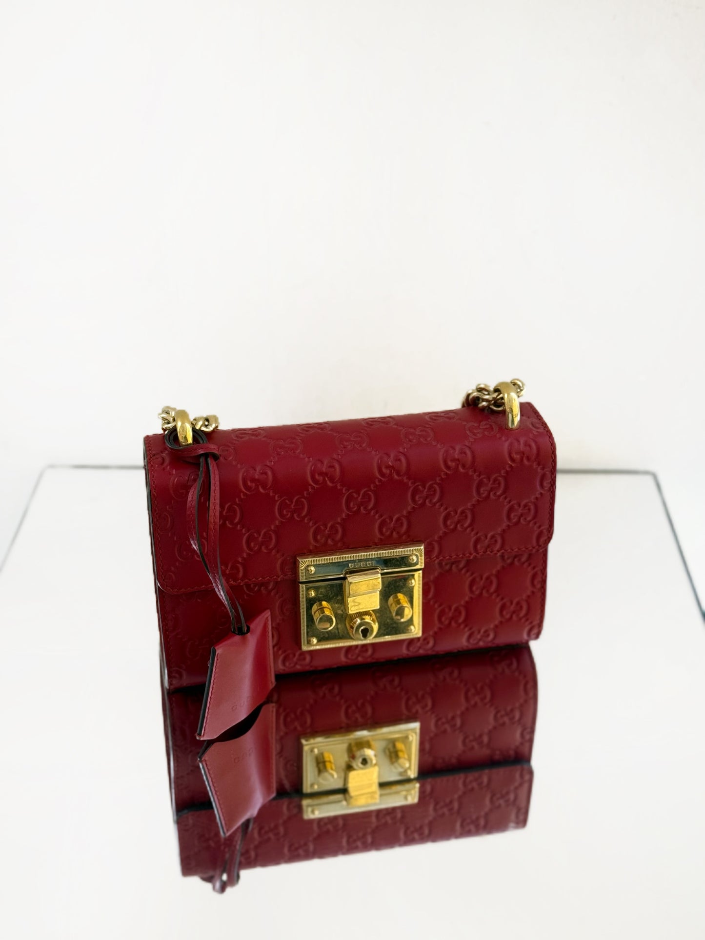 Gucci - Padlock - Guccissima embossed leather - Red - (small)