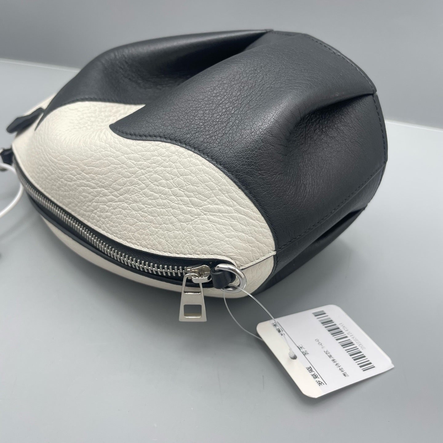 LOEWE - Panda Crossbody Bag - Pebbled leather - Black and White - (mini)