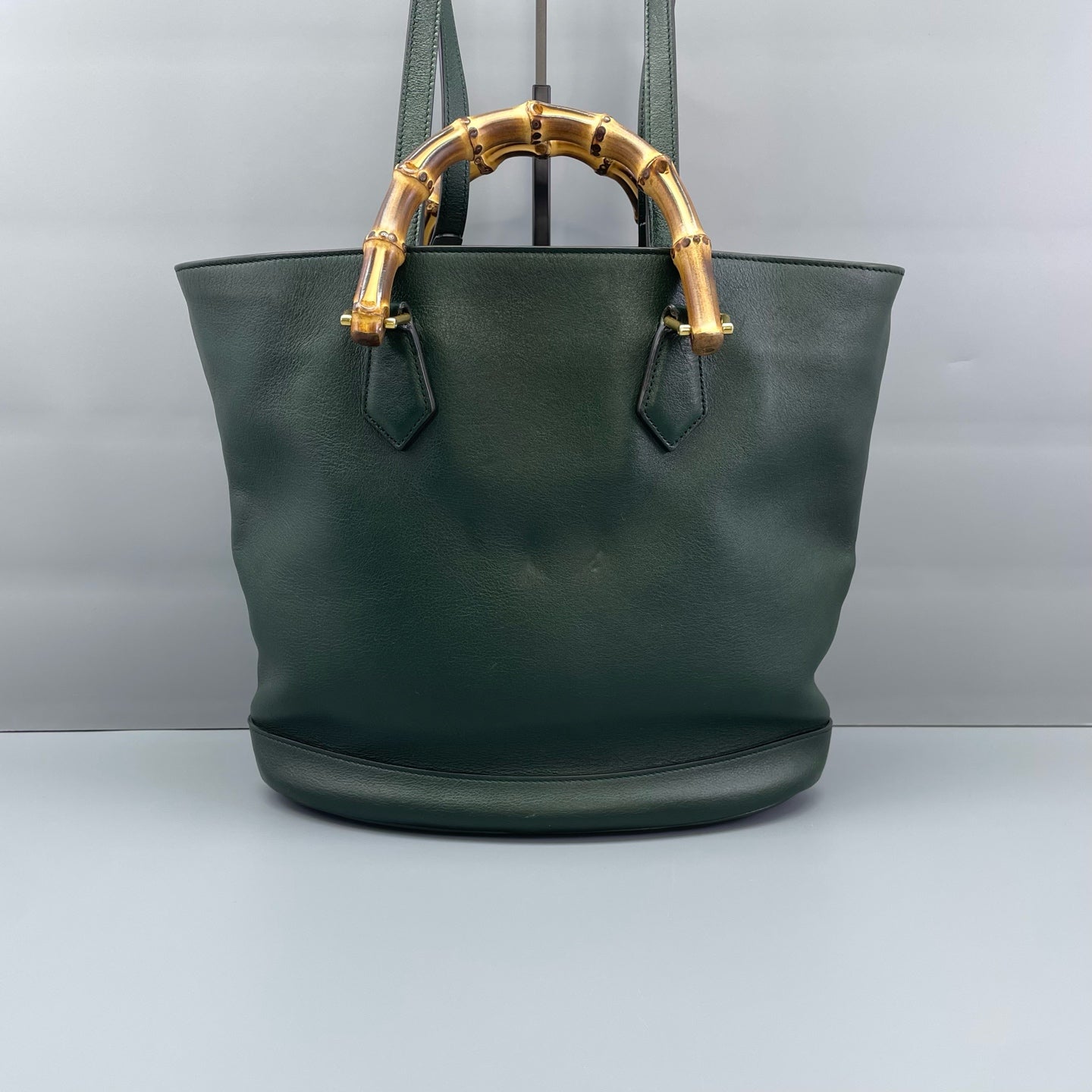 Gucci - Bamboo Top Handle Tote - Grained leather - Green - (Medium)
