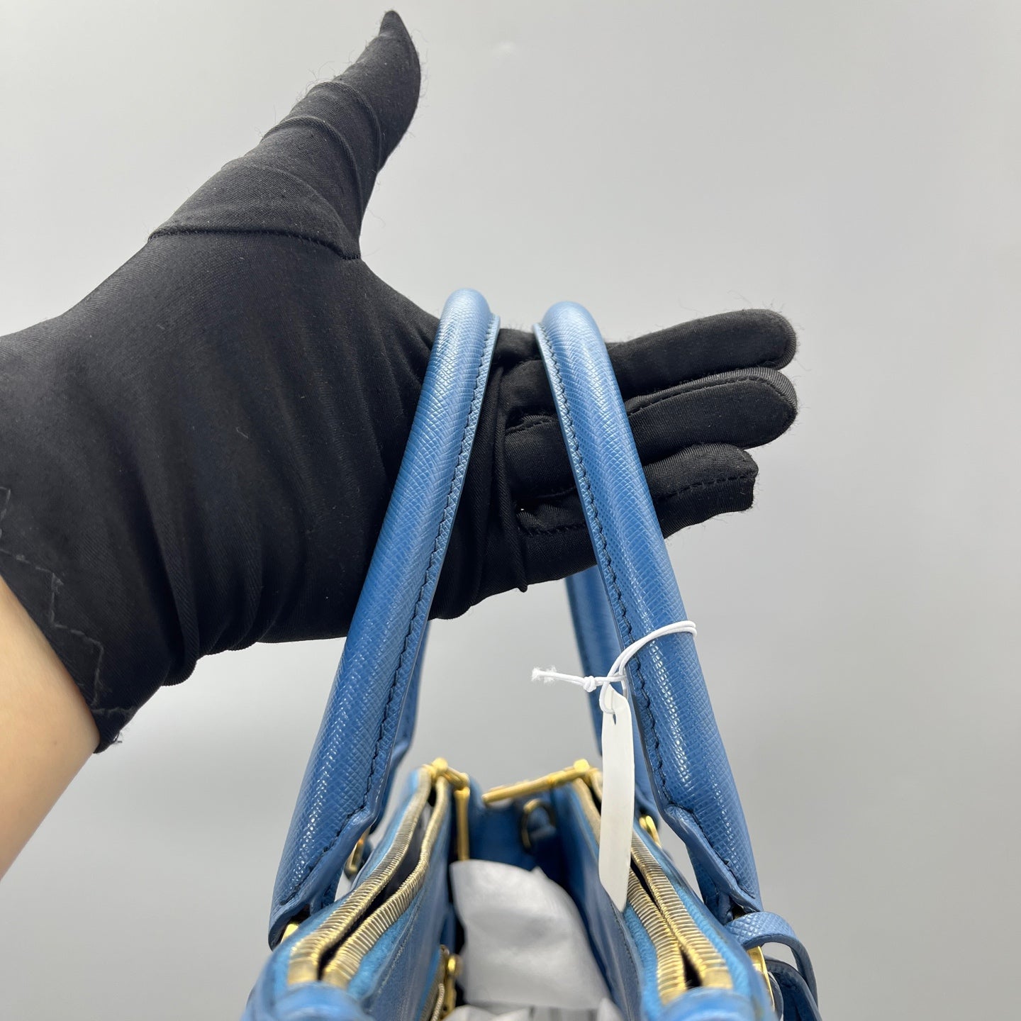 Prada - Saffiano Lux Tote - Leather - Blue - (medium)