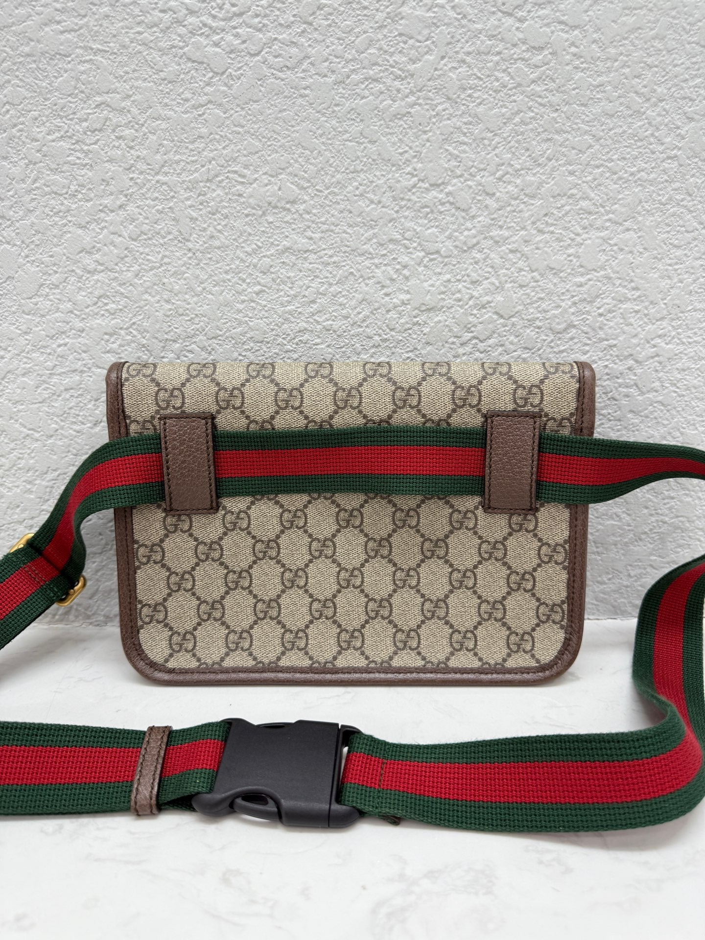 Gucci - GG Supreme Tiger Head Belt Bag - Coated canvas with leather trim - Brown - (small)