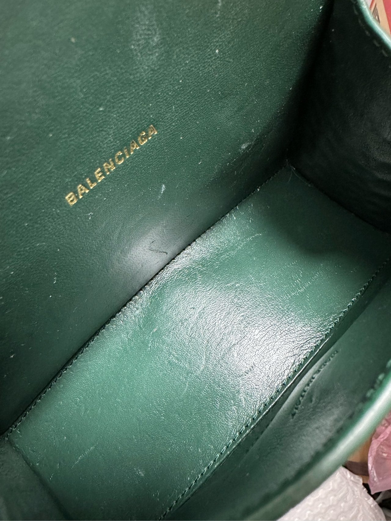 Balenciaga - Hourglass XS - Crocodile-embossed leather - Green - (mini)