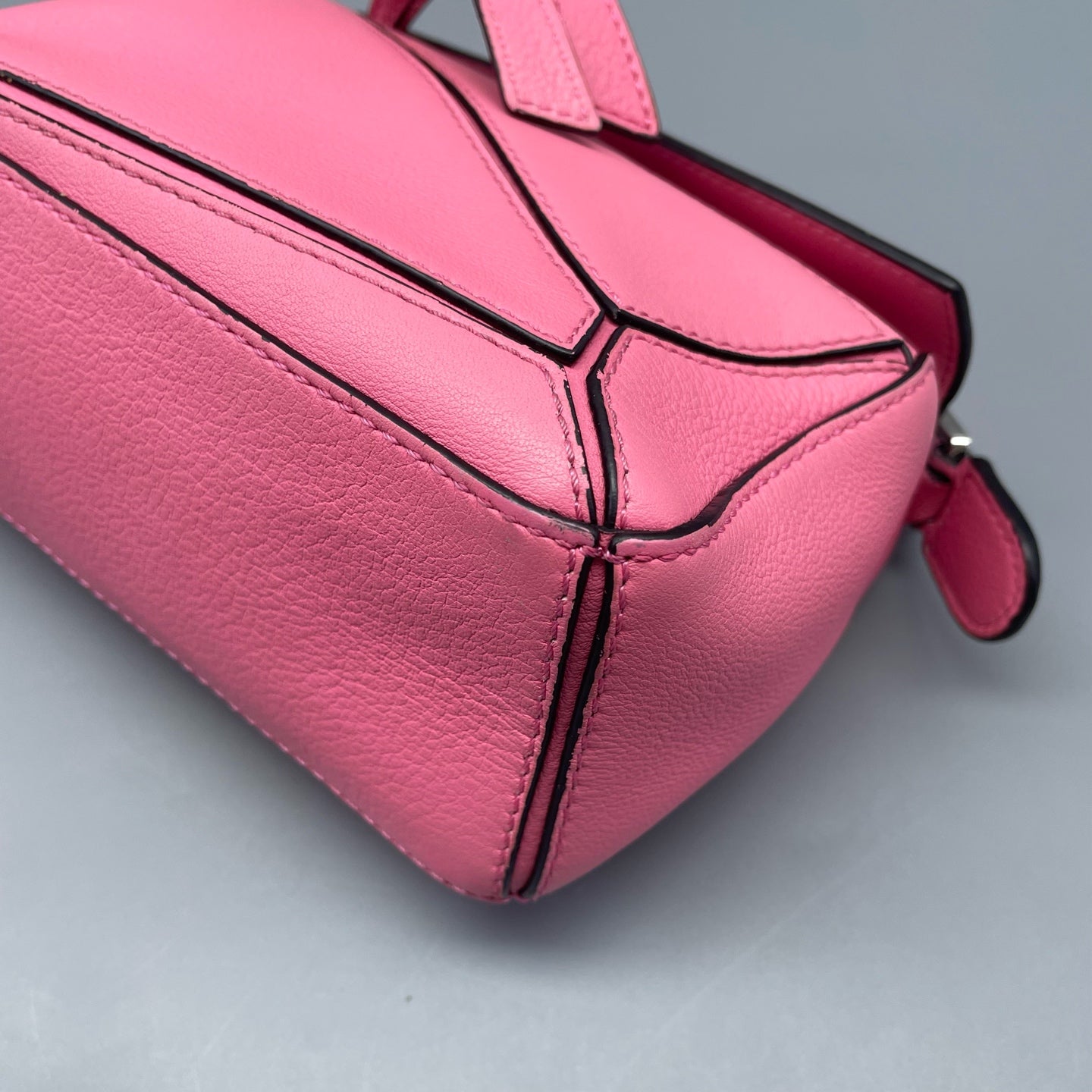LOEWE - Puzzle Mini Bag - Grained calfskin leather - Pink - (mini)