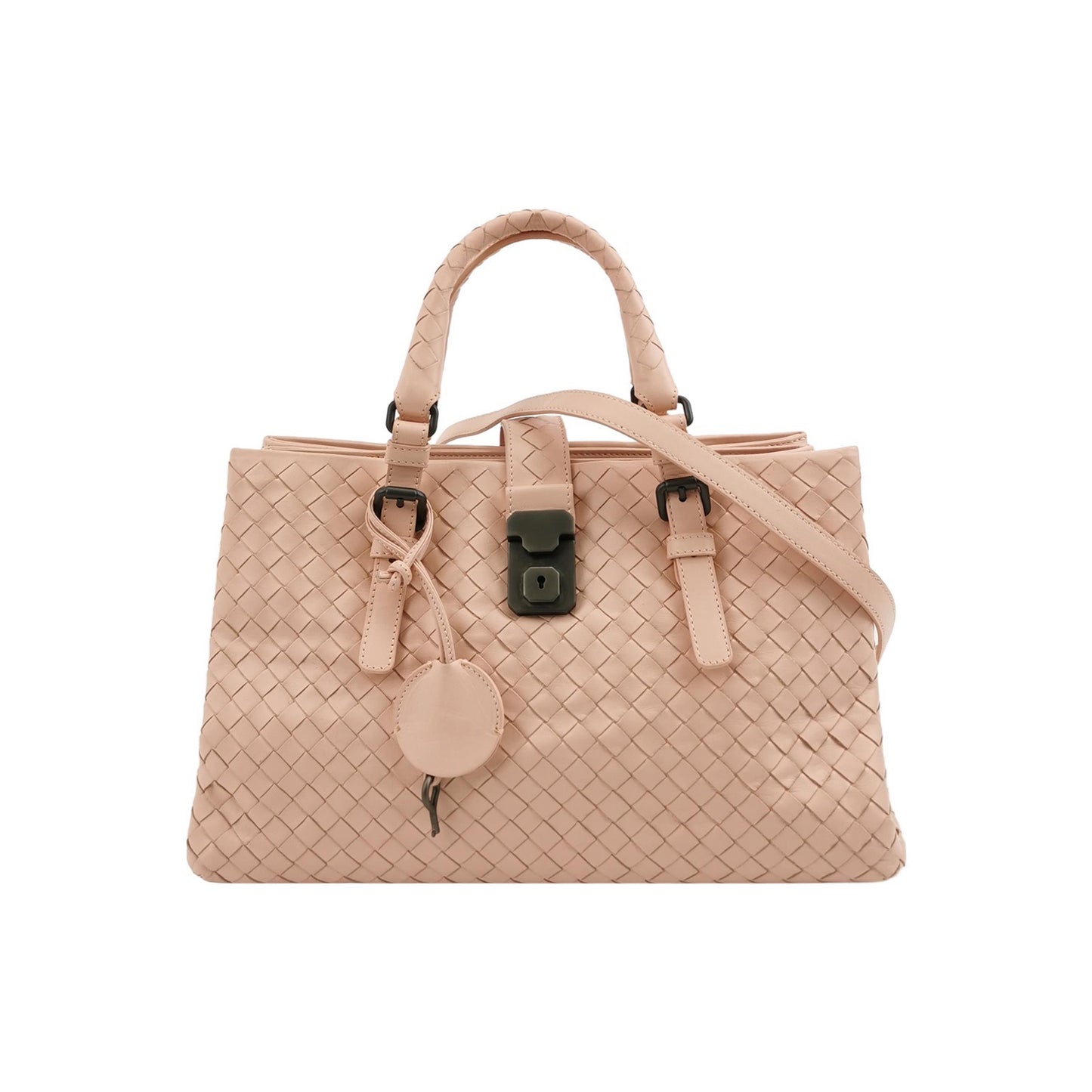 Bottega Veneta - Piazza Top Handle Bag - Lambskin leather - Blush Pink - (Medium)