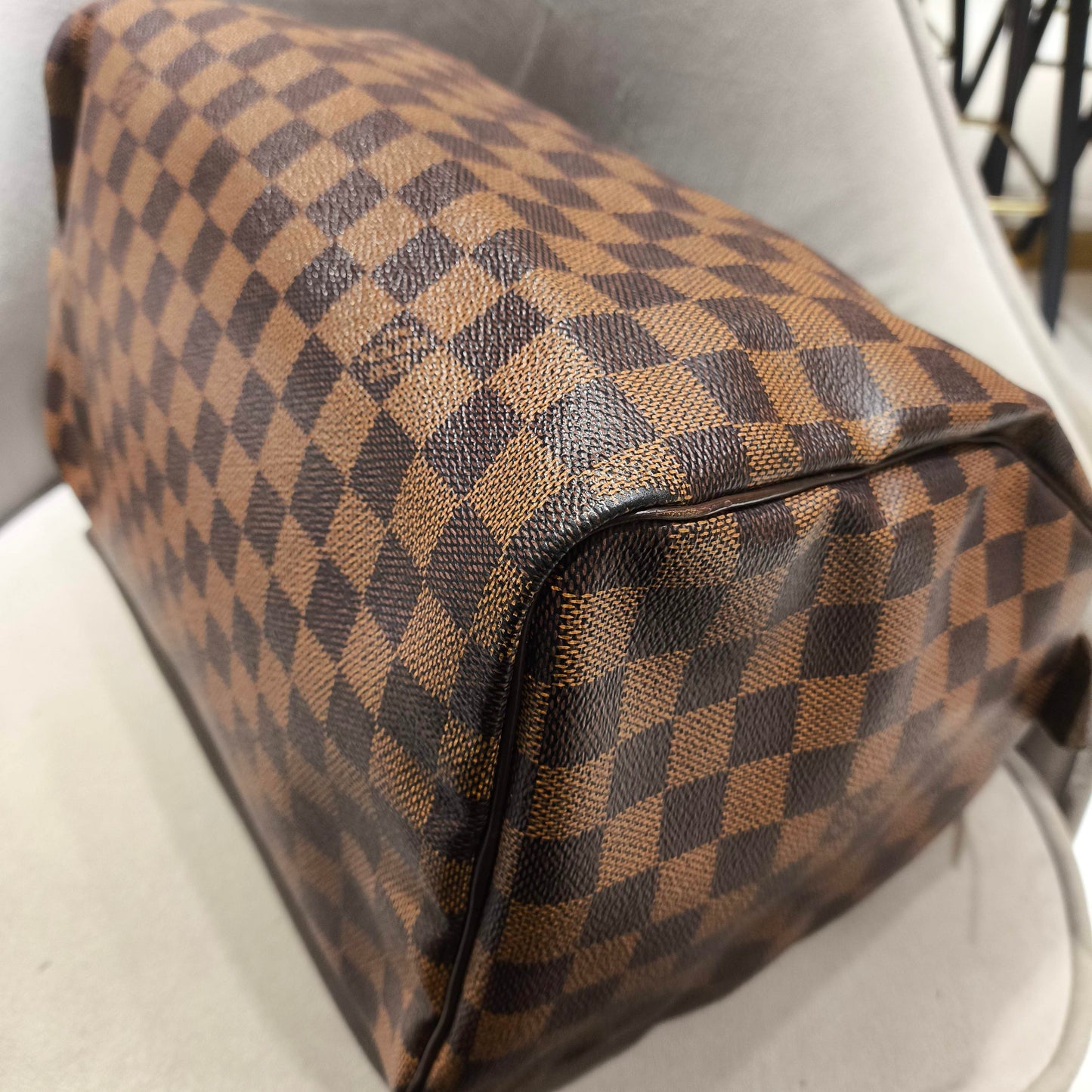 Louis Vuitton - Speedy 30 - Damier Ebene coated canvas with leather trim - Brown - (Medium)