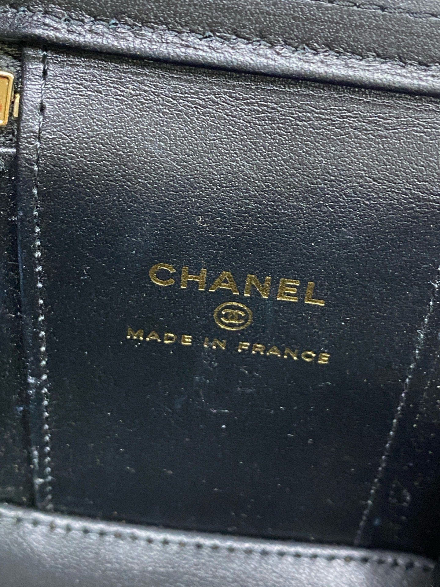 Chanel - Poker Card Series Mini Vanity Case - Grained calfskin leather - Black with Gold-Tone Hardware - (mini)