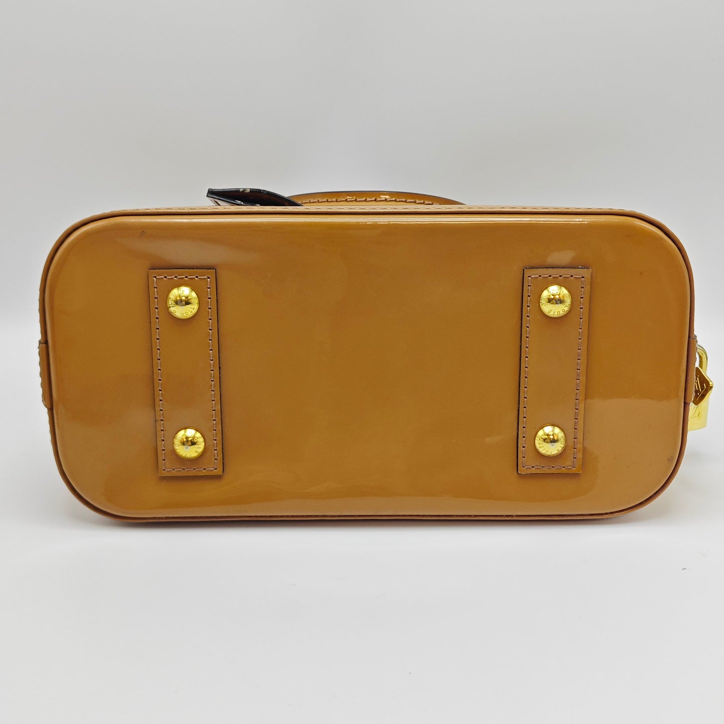 Louis Vuitton - Alma BB - Patent leather - Brownish Yellow with Gold-Tone Hardware - (Mini)
