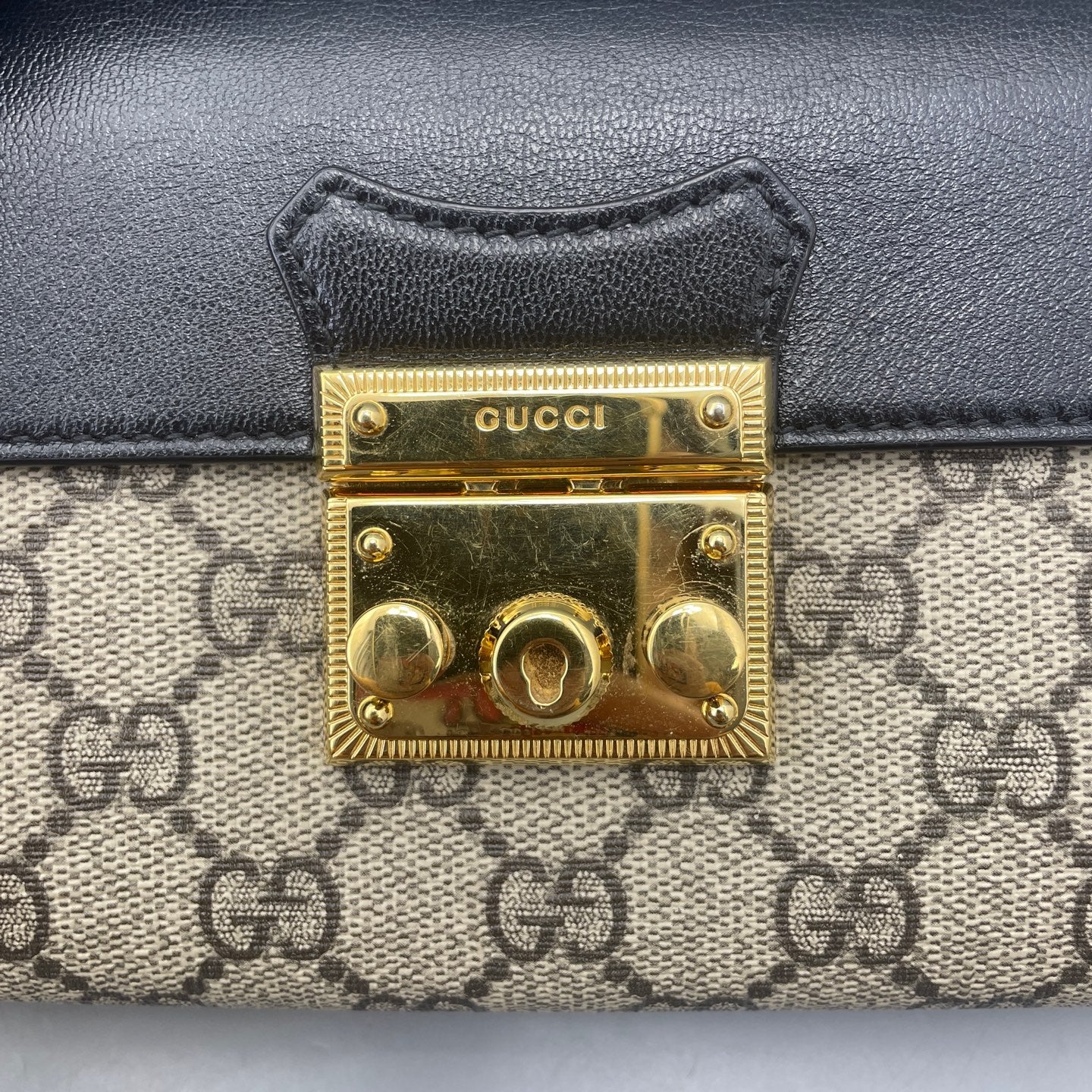 Gucci - Moonlight Box Mini Top Handle Bag - GG Supreme canvas and Leather - Beige, Black and Brown - (mini)