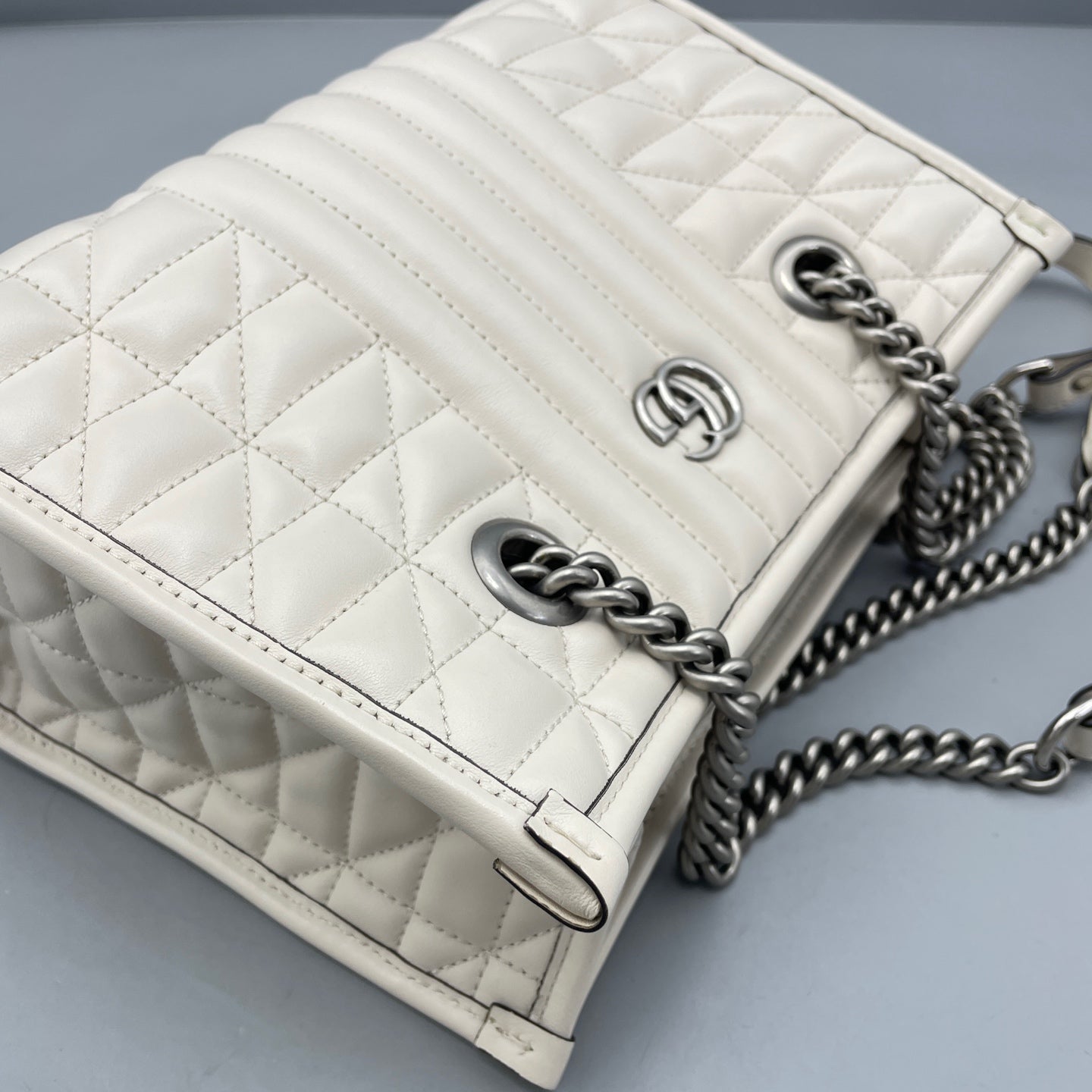 Gucci - Marmont Tote - Quilted leather - White - (Small)