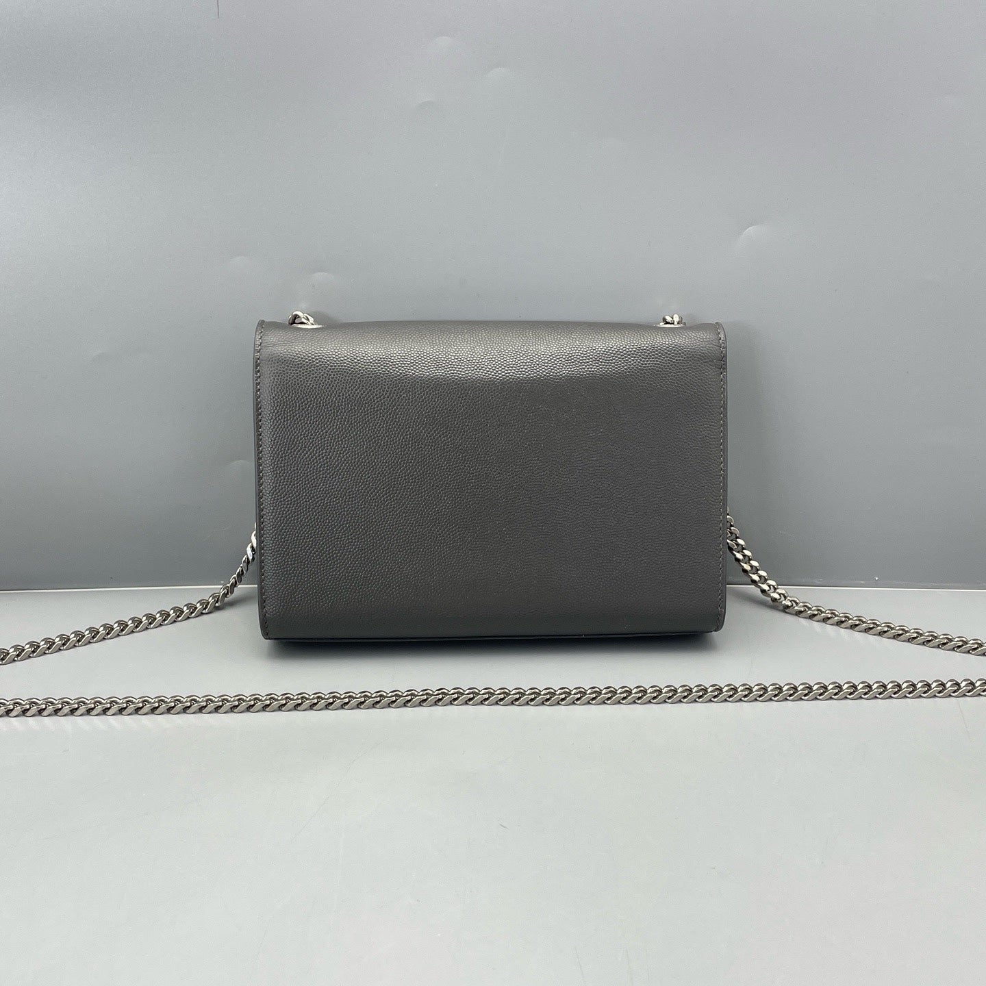 Saint Laurent - Kate Chain Wallet - Leather - Grey - (mini)