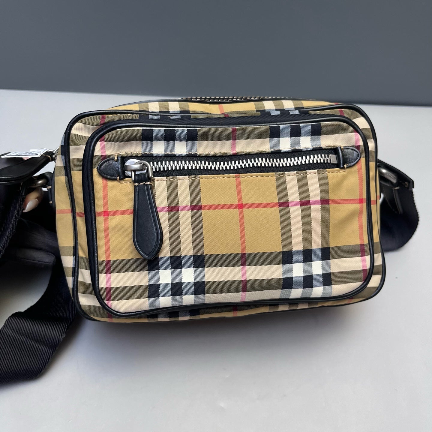 Burberry - Camera Bag - Canvas with leather trim - Beige - (small)