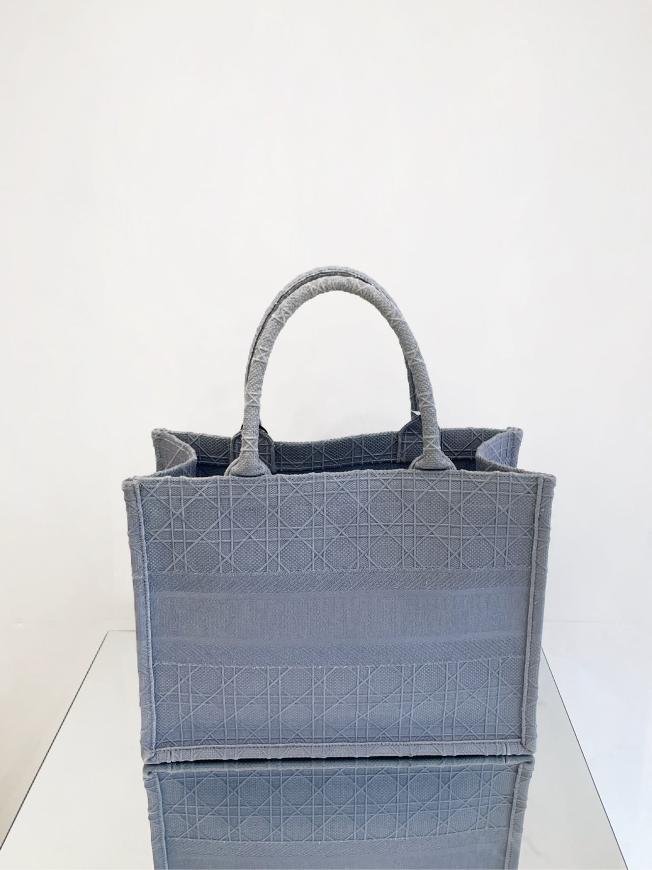 Dior - Book Tote - Embroidered technical fabric - Haze Blue - (Medium)