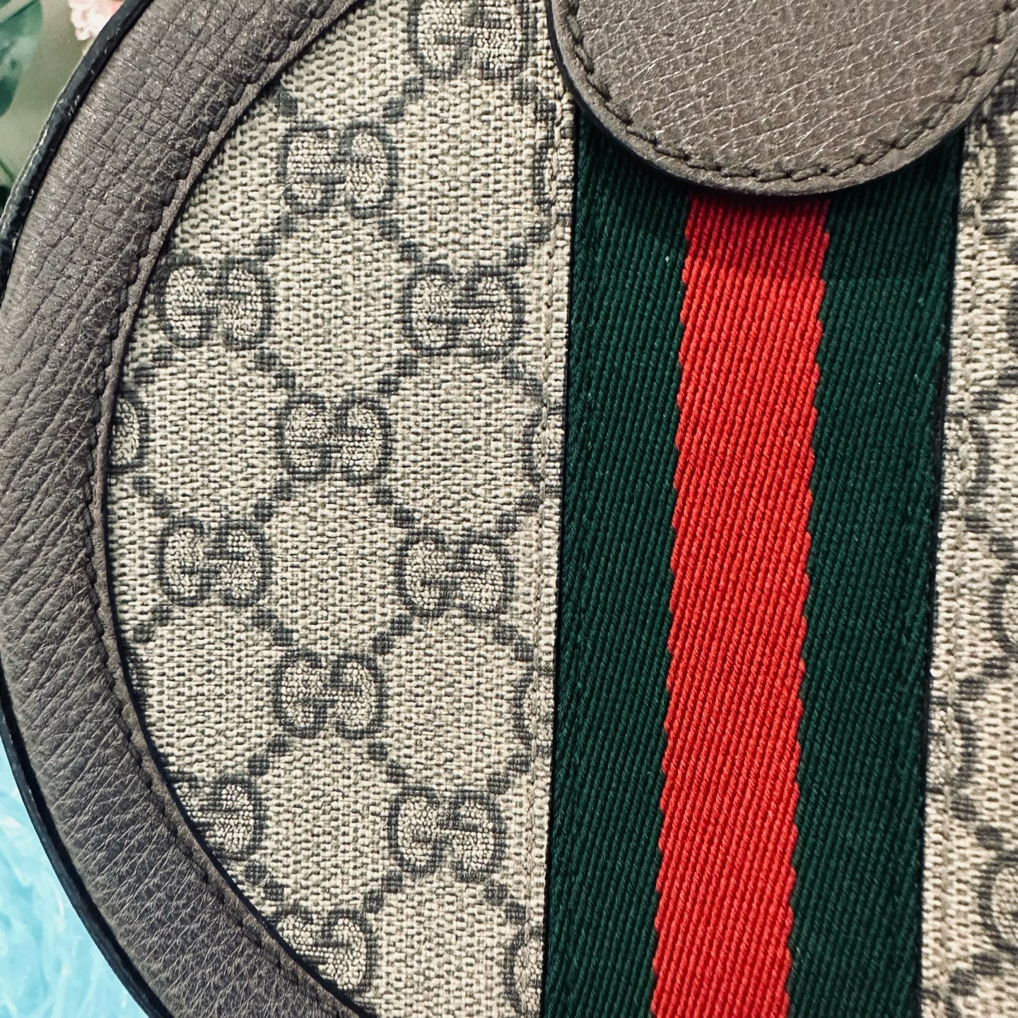 Gucci - Ophidia Round Mini Shoulder Bag - GG Supreme canvas with Leather trim - Brown - (mini)