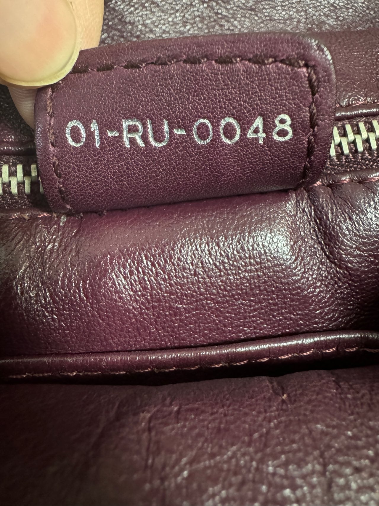 Dior - Lady Dior Cannage Tote Bag - Lambskin leather - Burgundy - (medium)