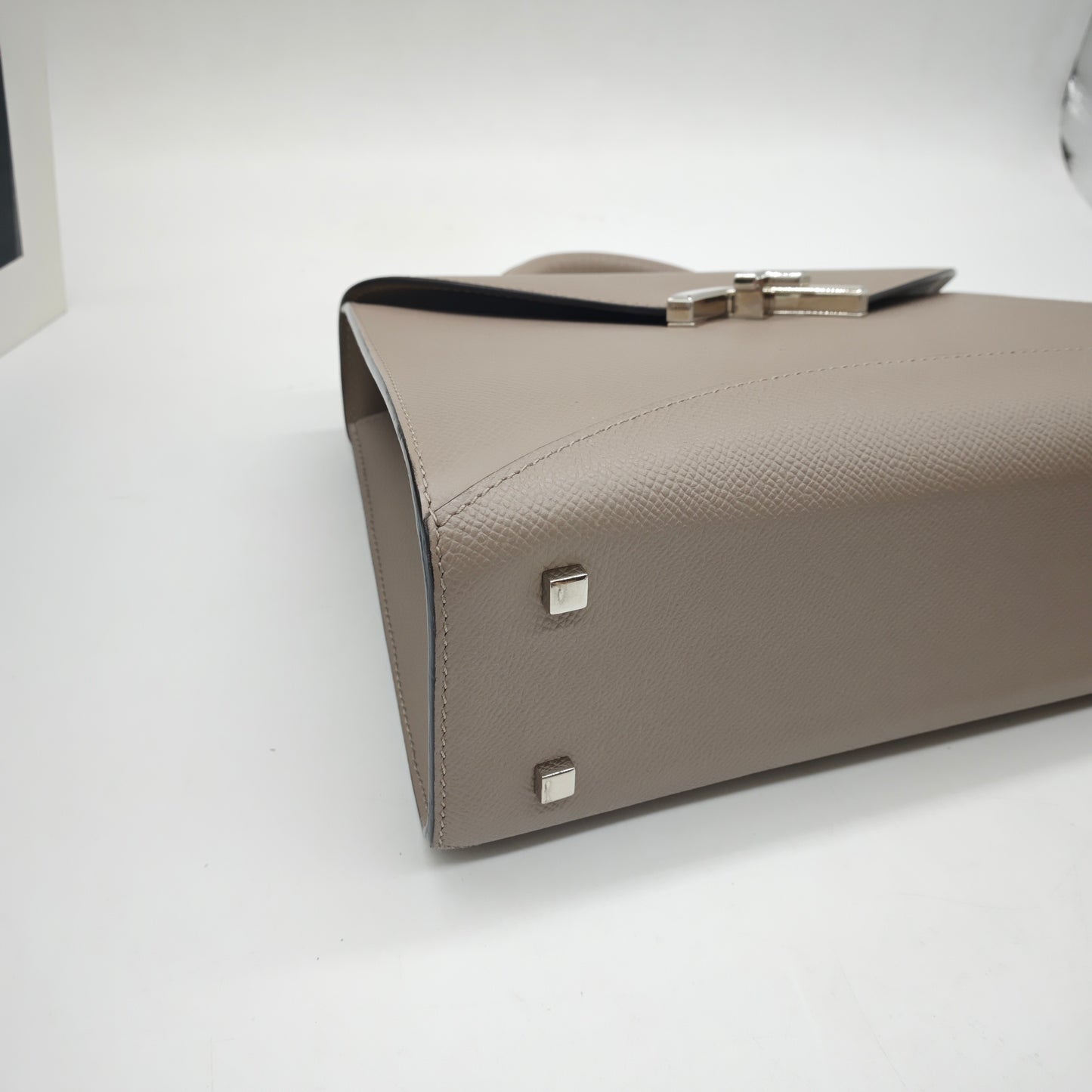 Moynat - Rejane - Grained leather - Elephant Grey with Silver-Tone Hardware - (Small)