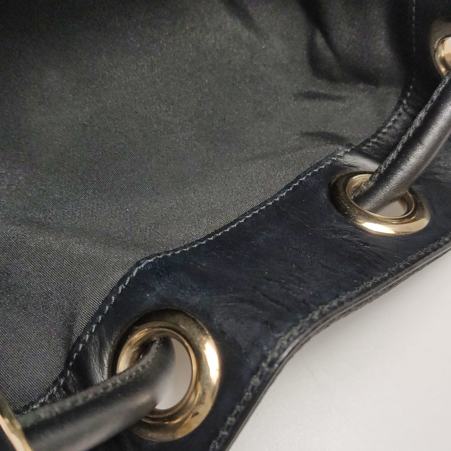 Gucci - GG Monogram Canvas Drawstring Bucket Bag - Canvas with leather trim - Dark Green with Black Trim - (Medium)