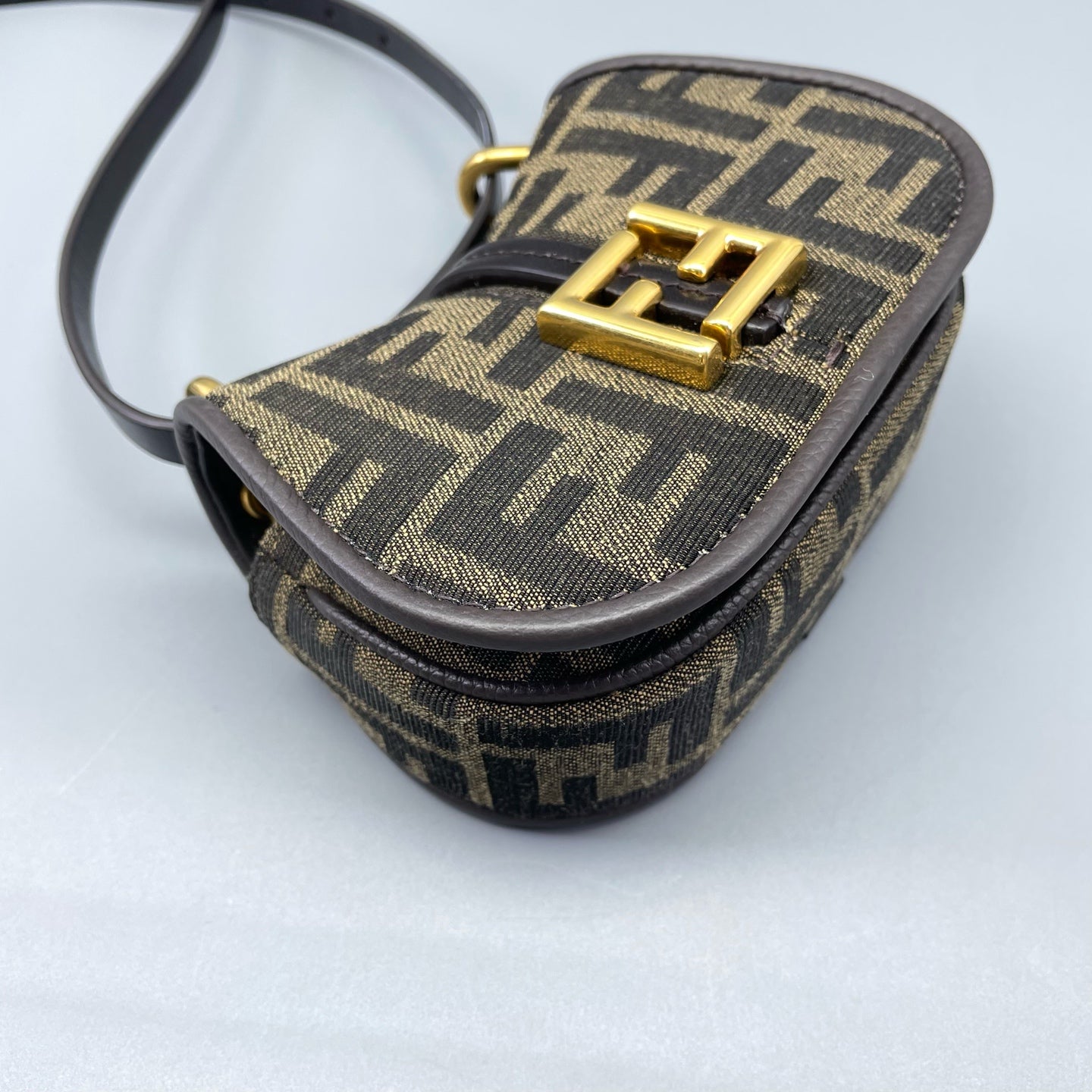 Fendi - Mini Baguette - Canvas and Leather - Brown - (mini)
