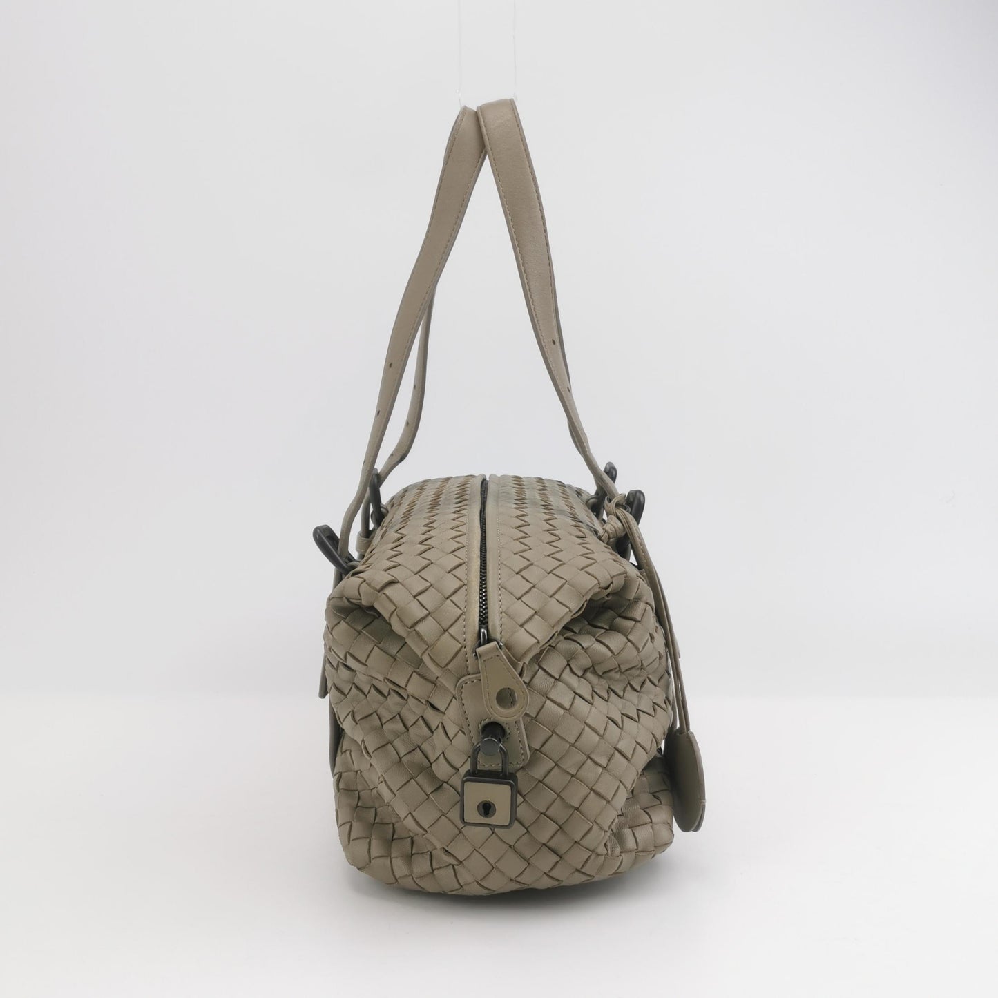 Bottega Veneta - Intrecciato Bowling Bag - Leather - Greige - (medium)