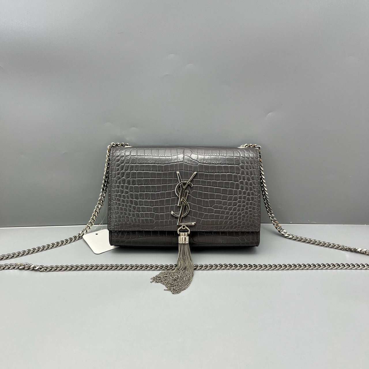 Saint Laurent - Kate Tassel Small - Leather - Grey - (mini)