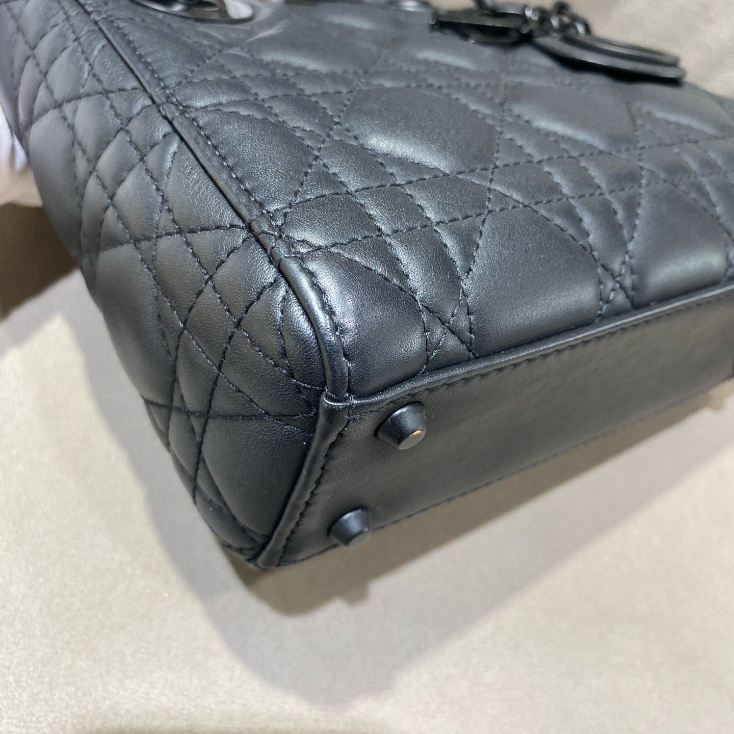 Dior - Lady Dior - Matte lambskin leather - Black - (mini)