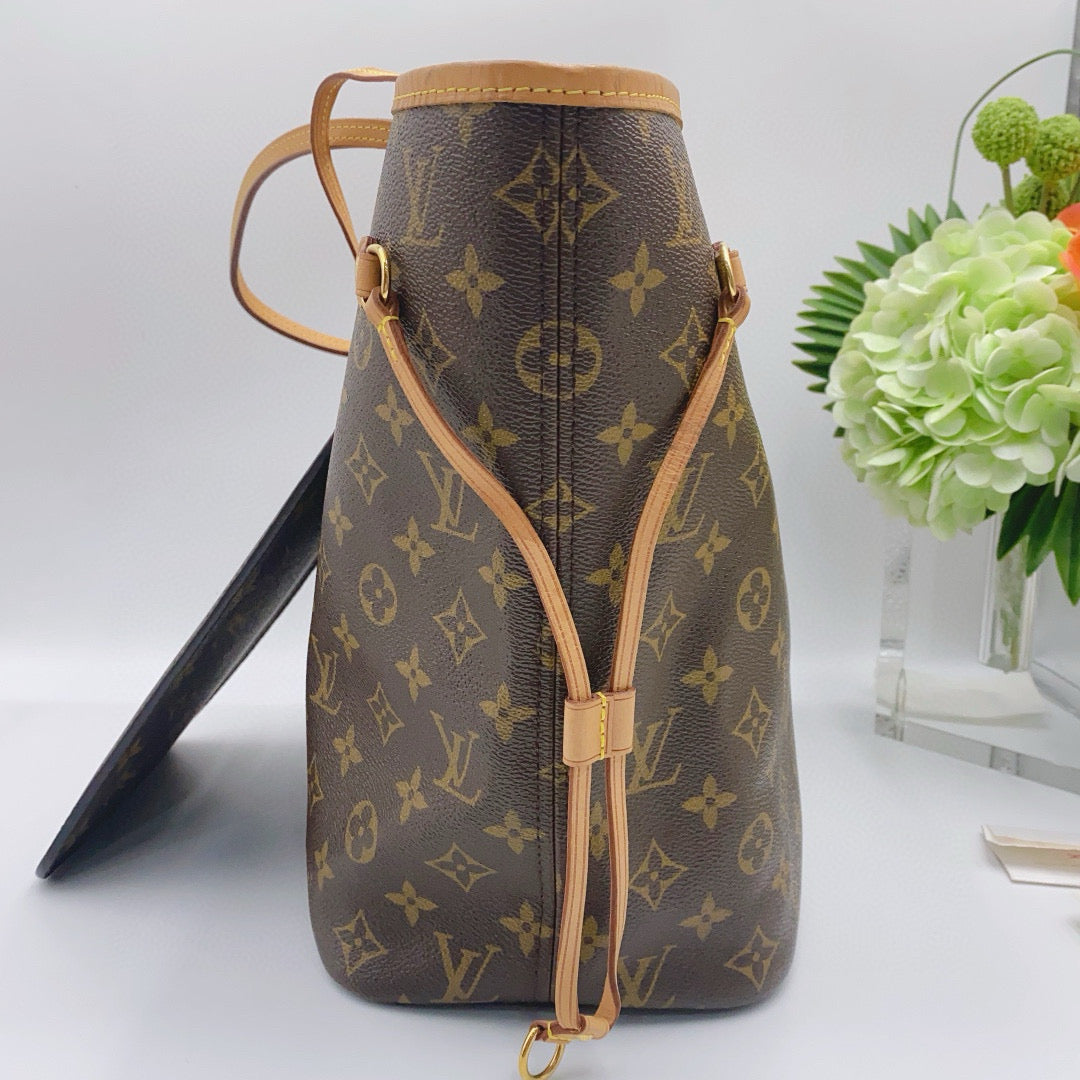 Louis Vuitton - Neverfull MM Monogram Pivoine - Coated canvas, Vachetta leather, Textile - Brown - (medium)