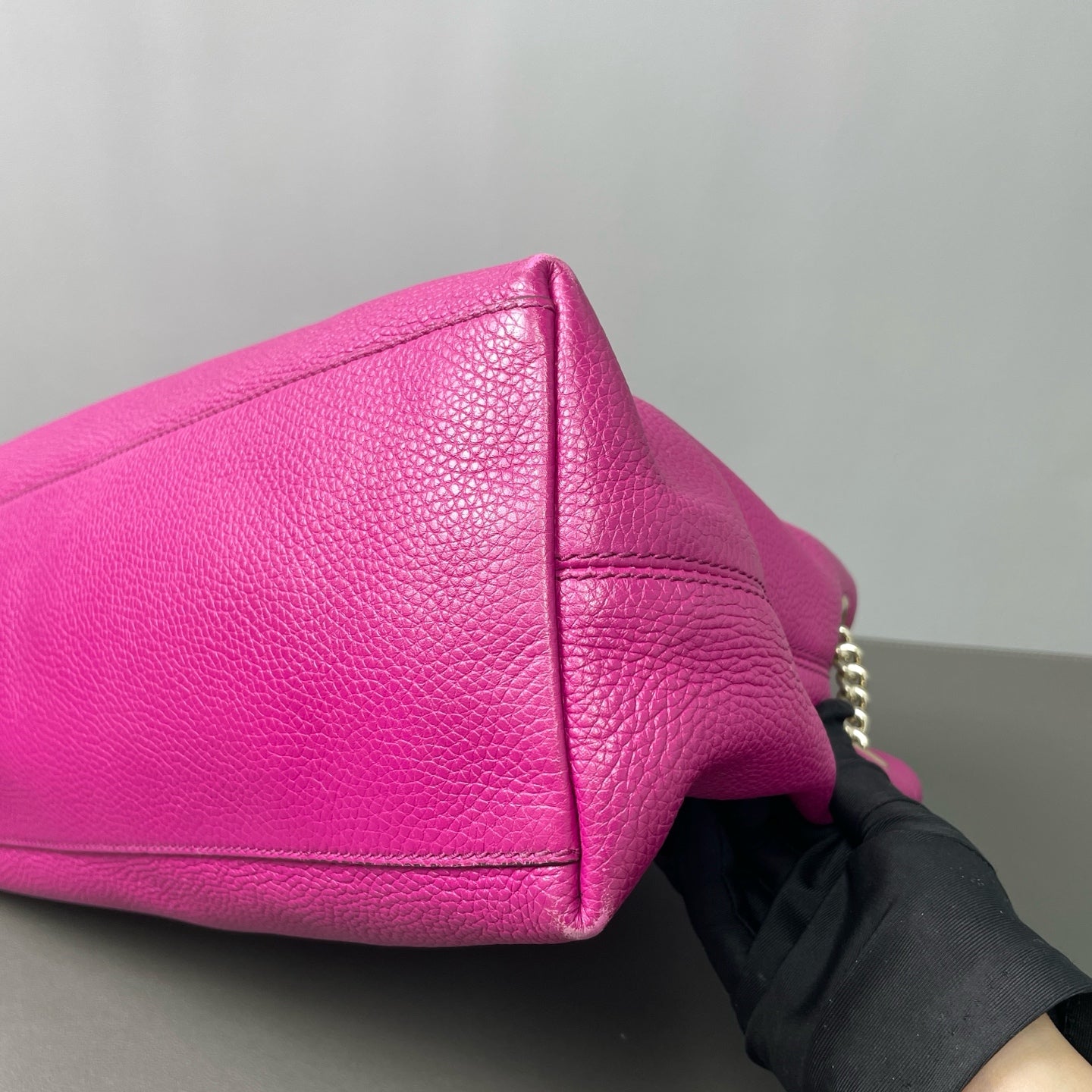 Gucci - Soho Chain Shoulder Bag - Grained leather - Pink - (Large)