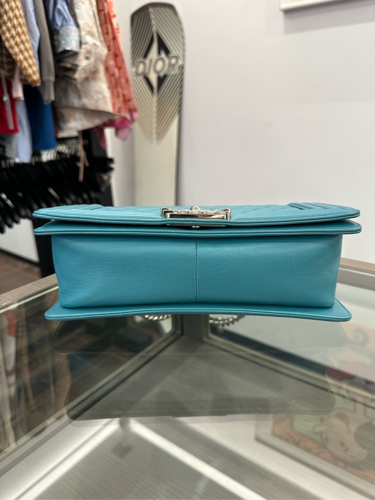Chanel - Le Boy - Cowhide leather - Blue - (Medium)