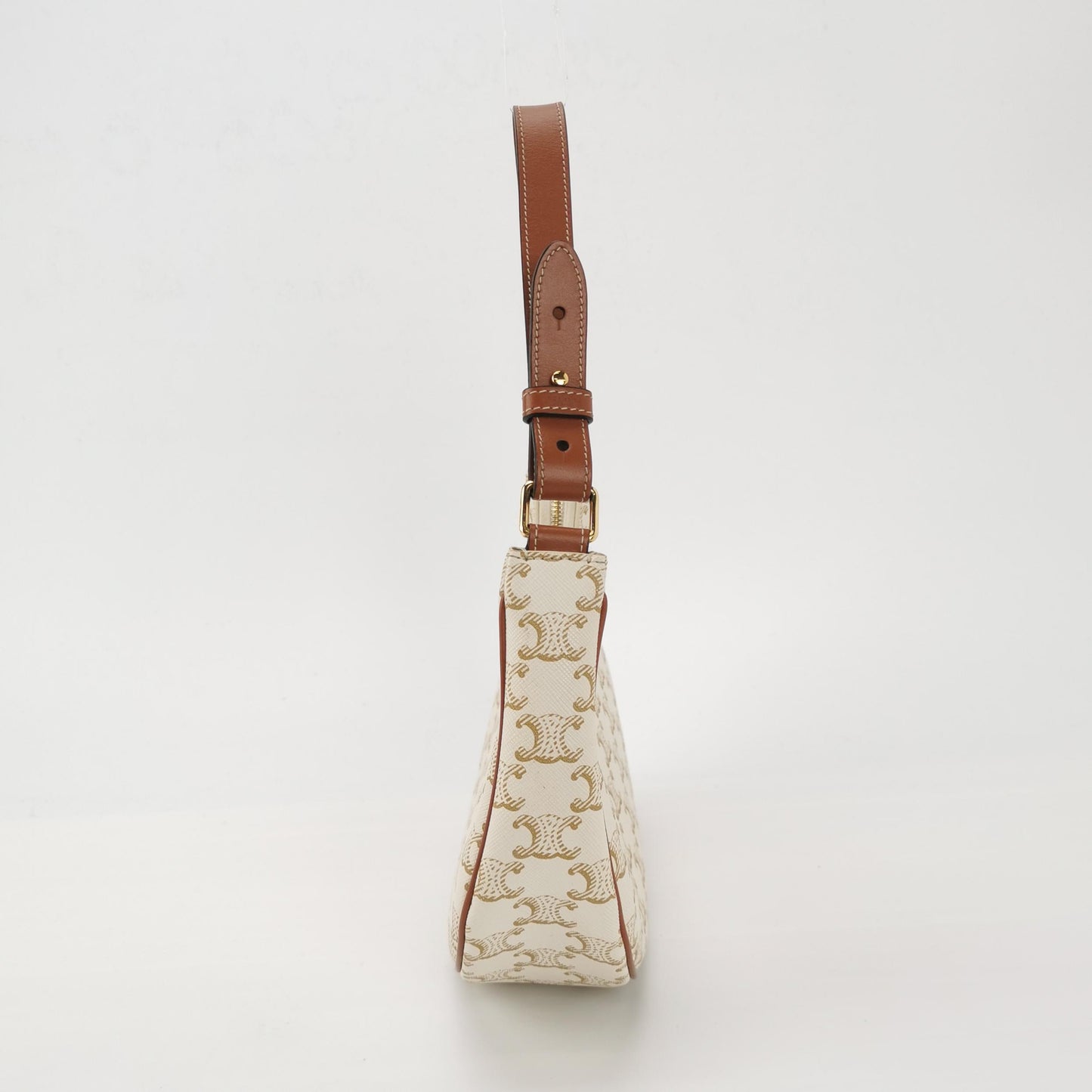 Celine - AVA - Coated canvas with leather trim - White - (Small)