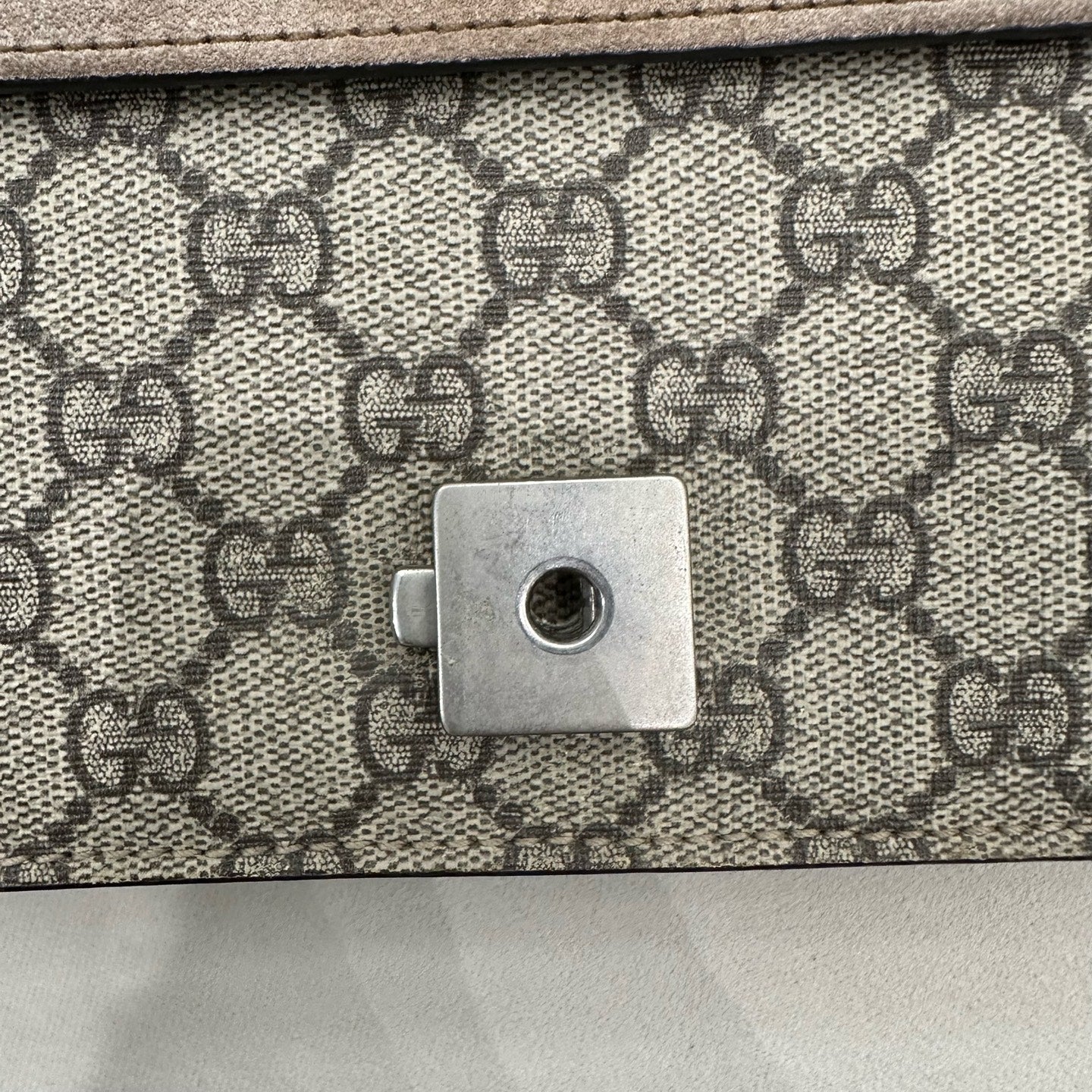 Gucci - Dionysus Small Shoulder Bag - GG Supreme canvas with suede trim - Beige with Brown GG monogram - (Small)