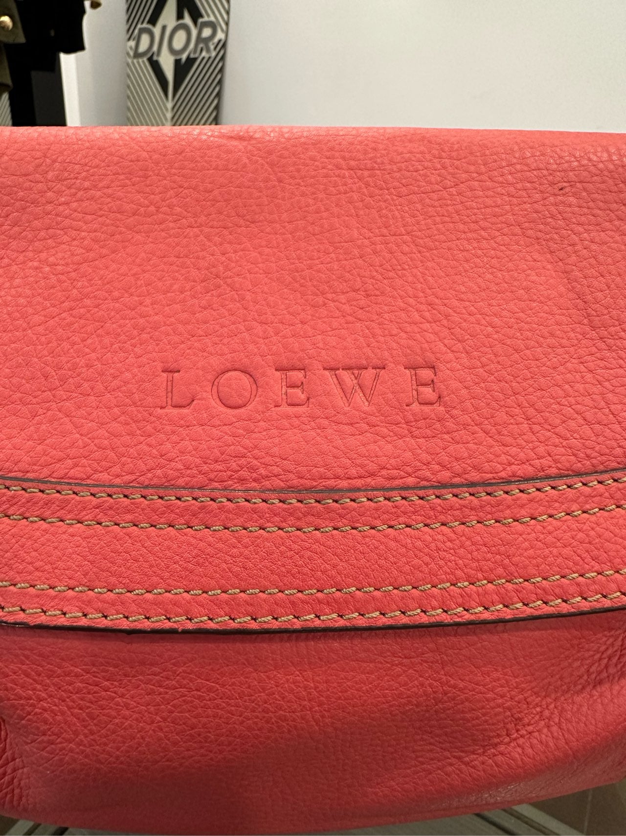 Loewe - Woven Strap Flap Shoulder Bag - Leather - Red - (Small)