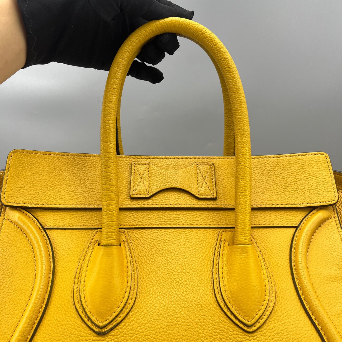 Celine - Luggage Mini - Grained calfskin leather - Yellow - (mini)