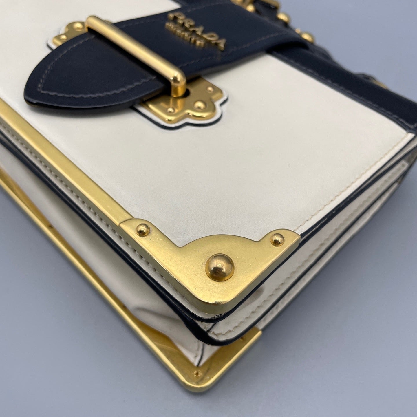 Prada - Cahier - Leather - White and Black - (Small)