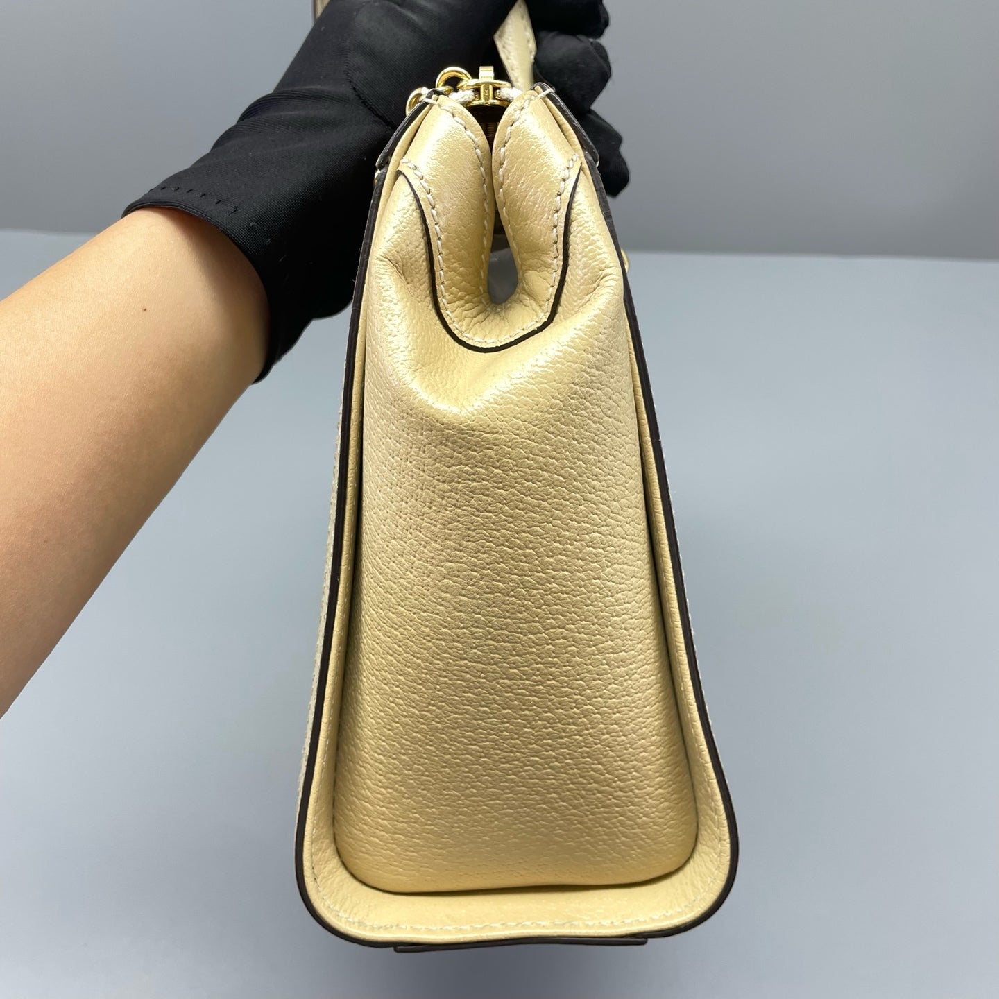 Gucci - Ophidia Small Top Handle Bag - Grained leather - Beige - (Small)