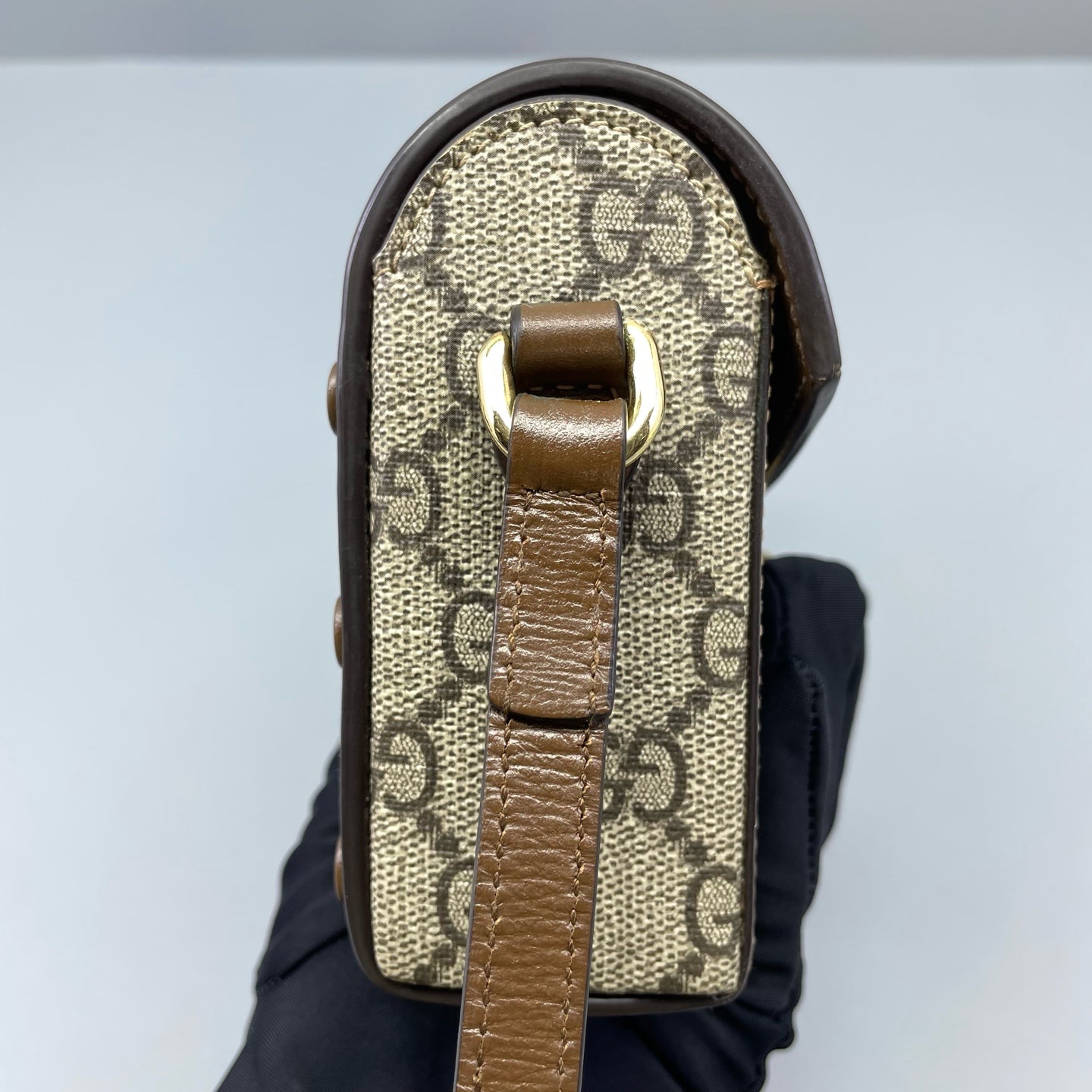 Gucci - Horsebit 1955 Mini Bag - GG Supreme canvas with leather trim - Brown - (mini)