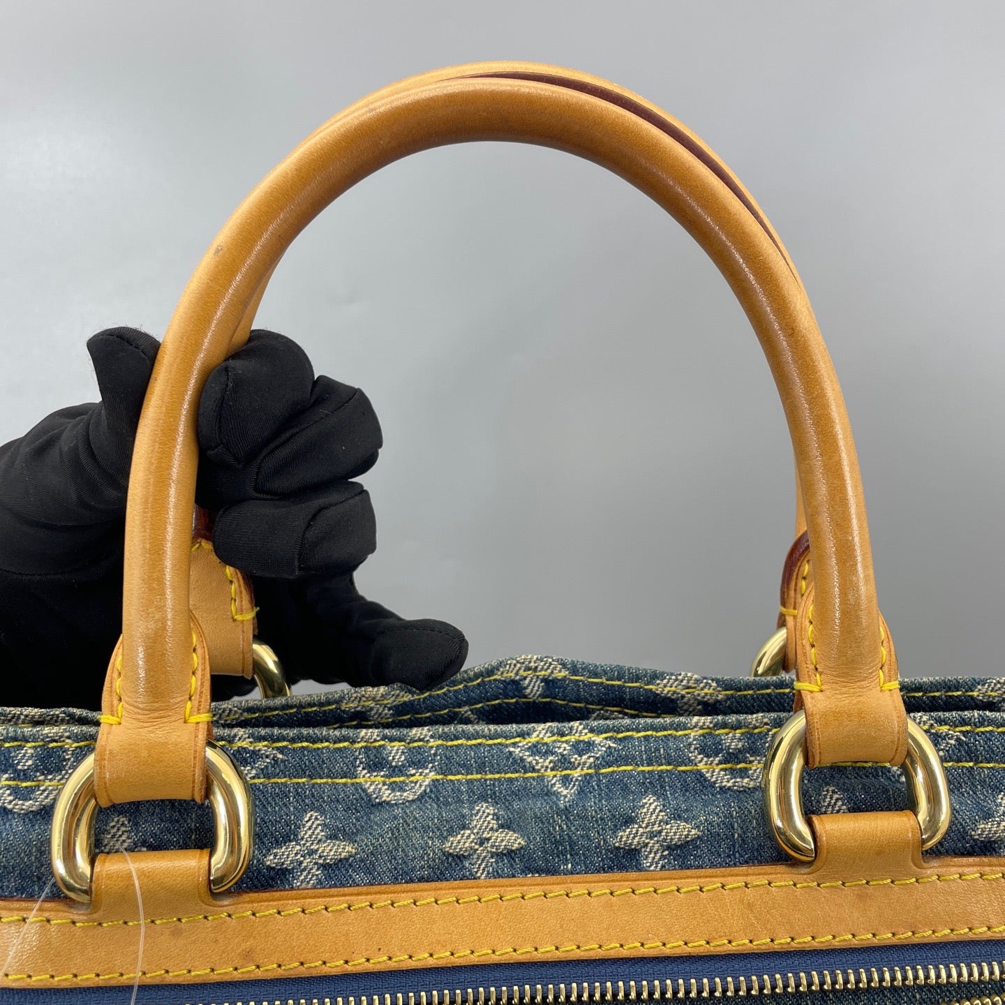 Louis Vuitton - Musical Score Tote Bag - Monogram Denim, Vachetta leather - Blue - (Medium)