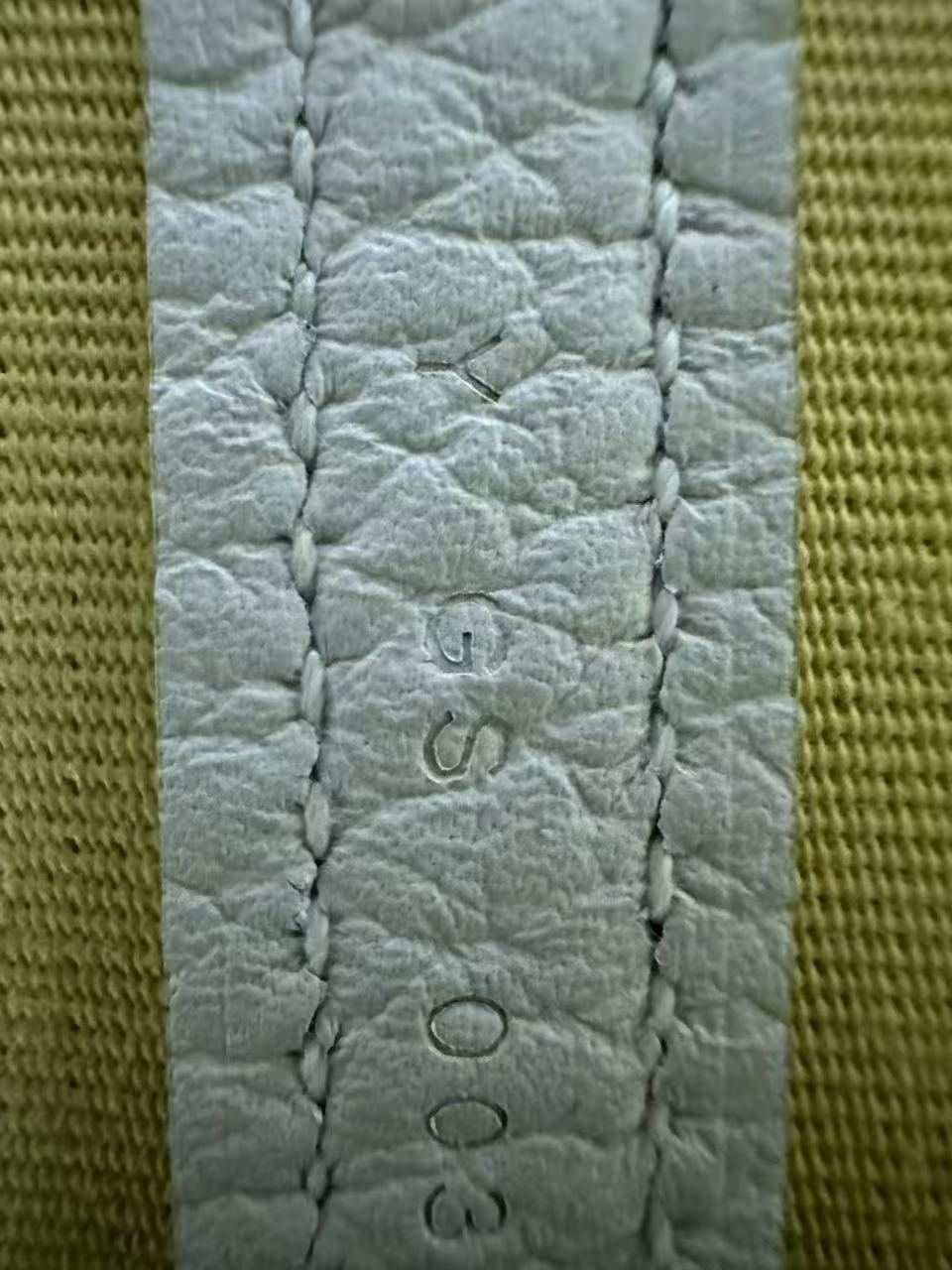 Hermès - Garden Party 30 - Canvas with Leather Trim - Lemon Yellow and White - (Medium)