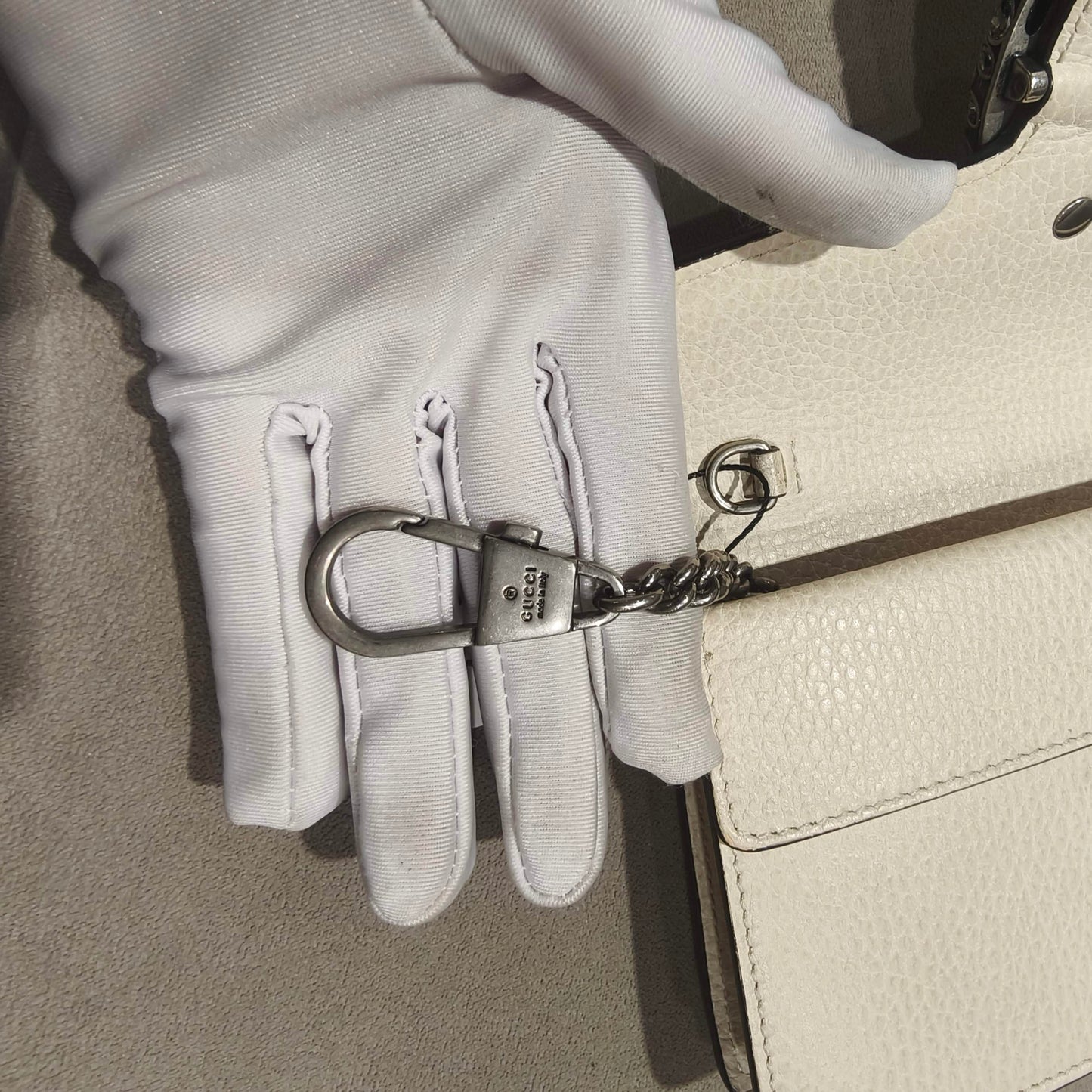 Gucci - Dionysus Super Mini - Grained leather - Off-white - (mini)