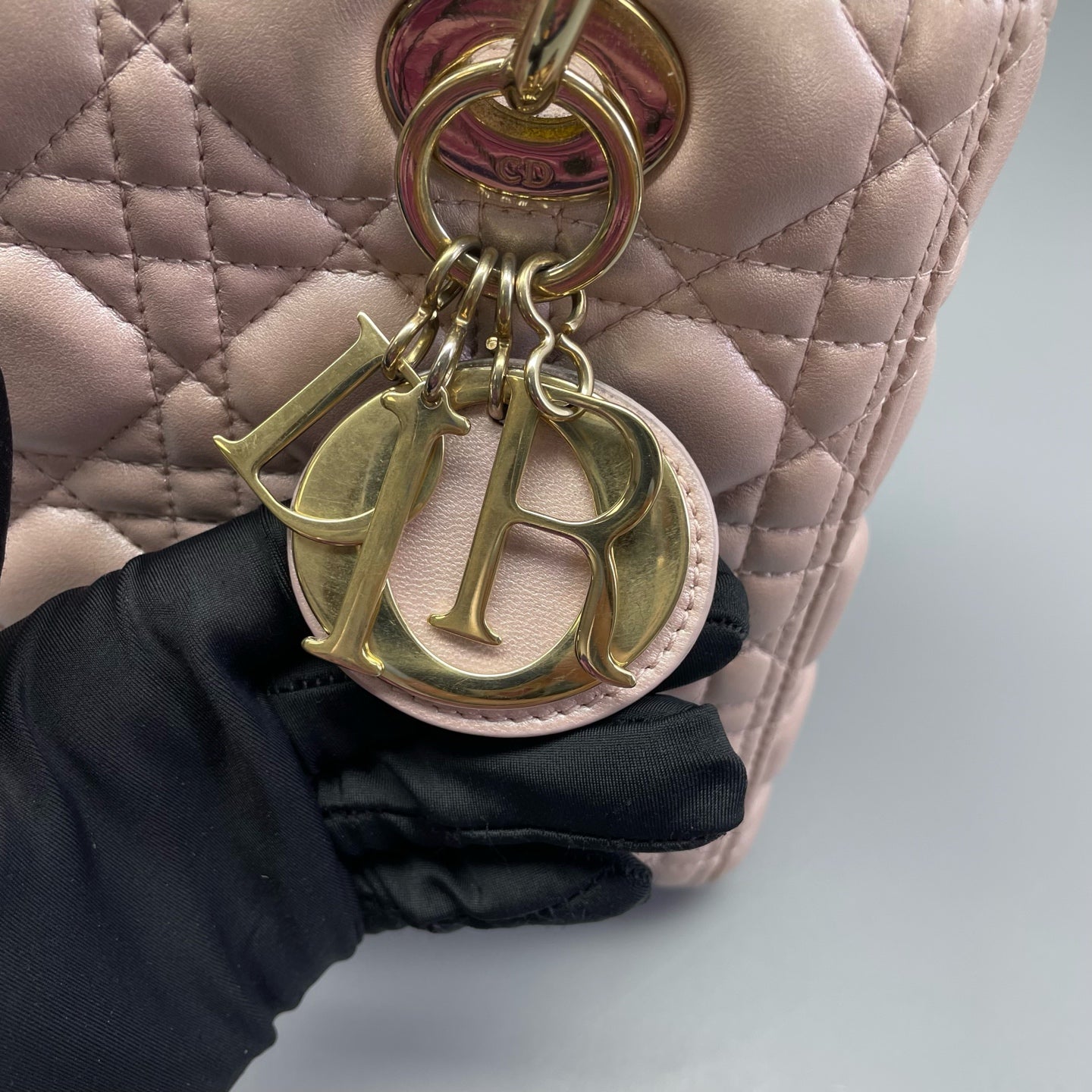 Dior - Lady Dior - Pearlescent lambskin leather - Pink - (medium)
