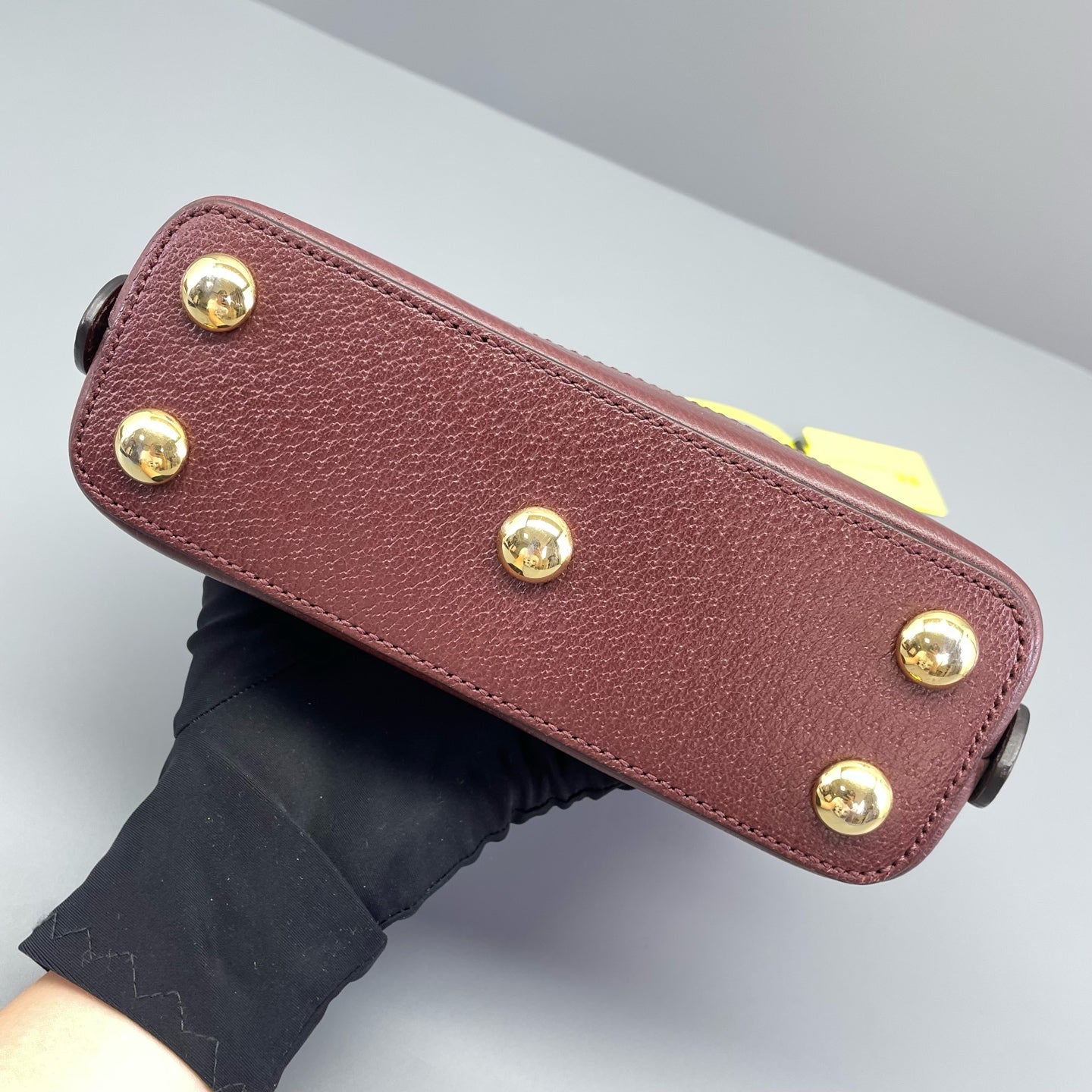 Gucci - Gucci 1955 Mini Top Handle Bag - GG Supreme canvas with leather trim - Burgundy - (mini)