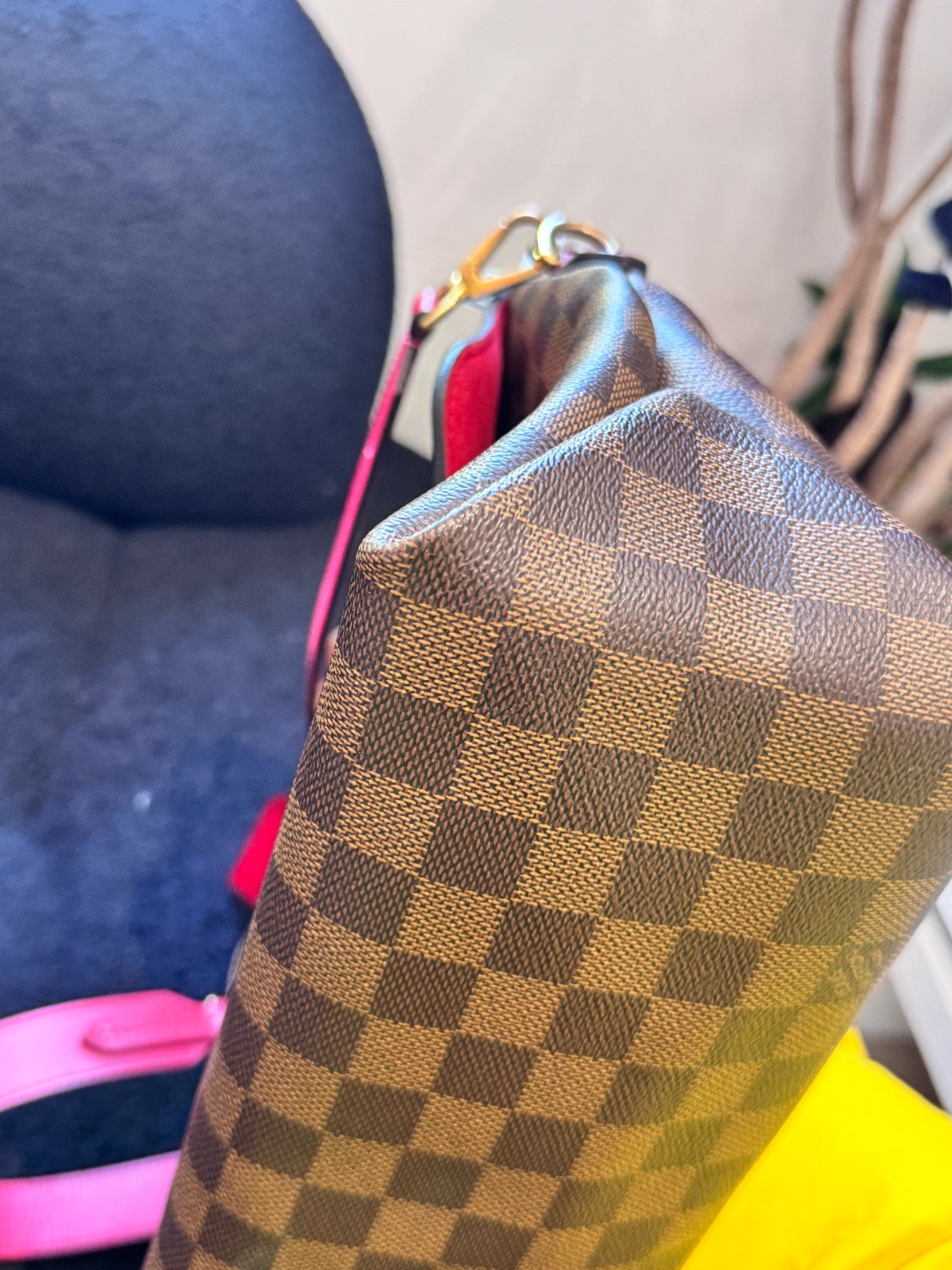 Louis Vuitton - Damier Ebene Flap Tote (Customized) - Coated canvas and leather - Brown - (medium)