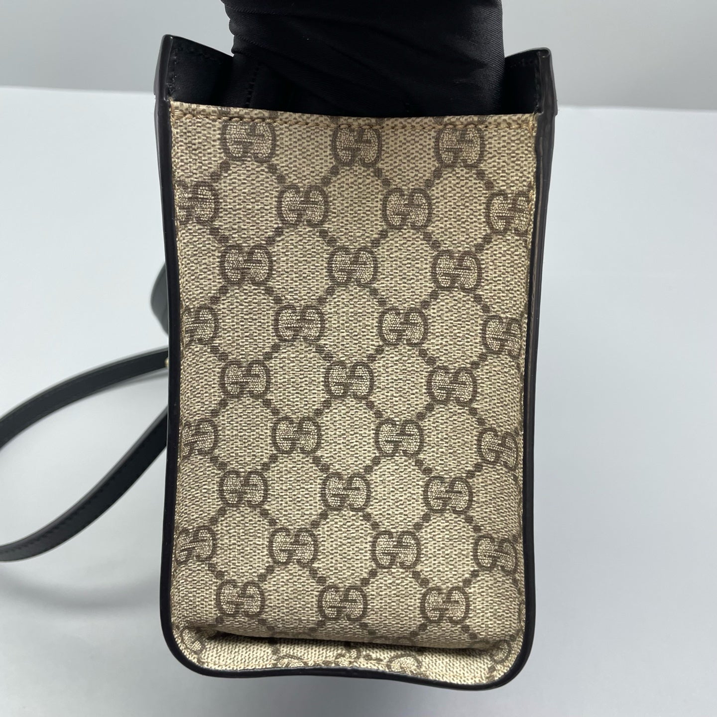 Gucci - GG Supreme Padlock Tote - GG Supreme canvas with leather trim - Beige - (small)