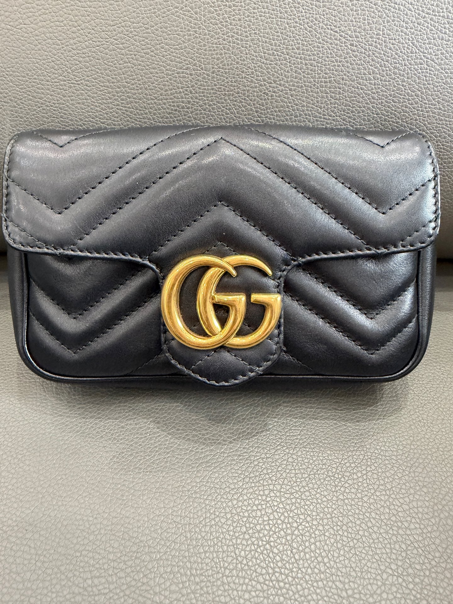Gucci - GG Marmont Matelassé Mini Bag - Leather - Black - (mini)