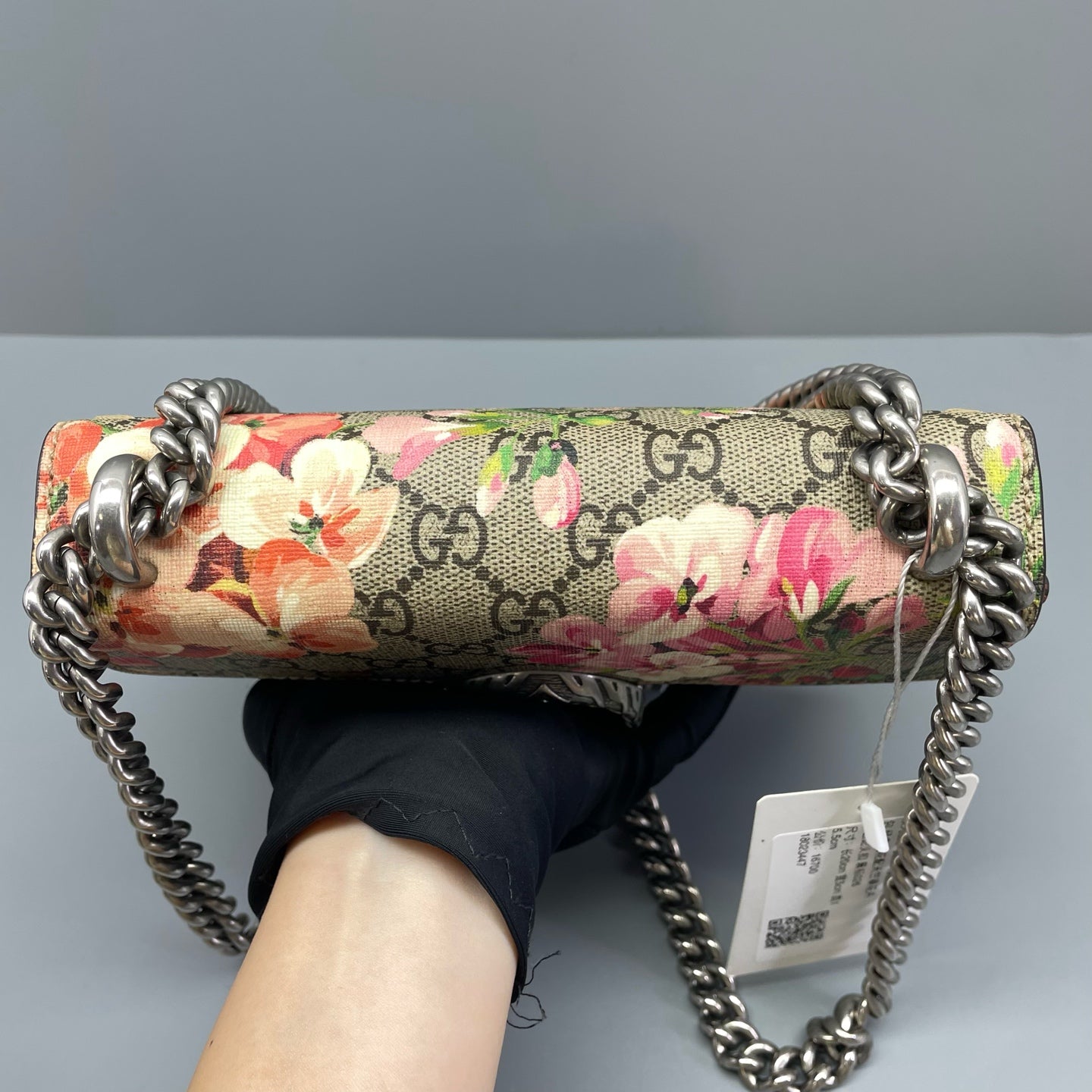Gucci - Dionysus Floral Small Chain Bag - GG Supreme canvas, Suede, Leather trim - Multicolour, Beige, Burgundy - (small)