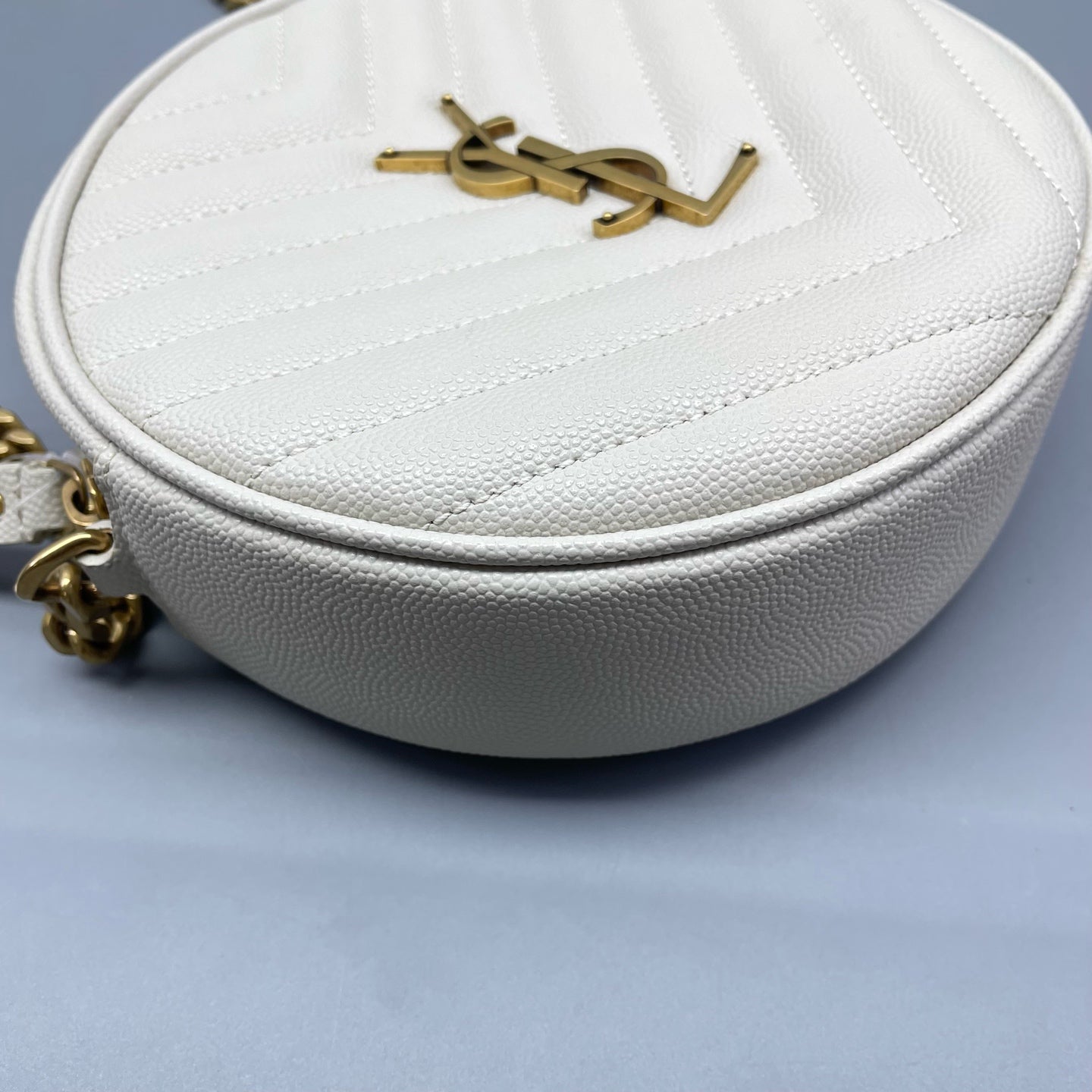 Saint Laurent - Circle Bag - Grained leather - White - (mini)