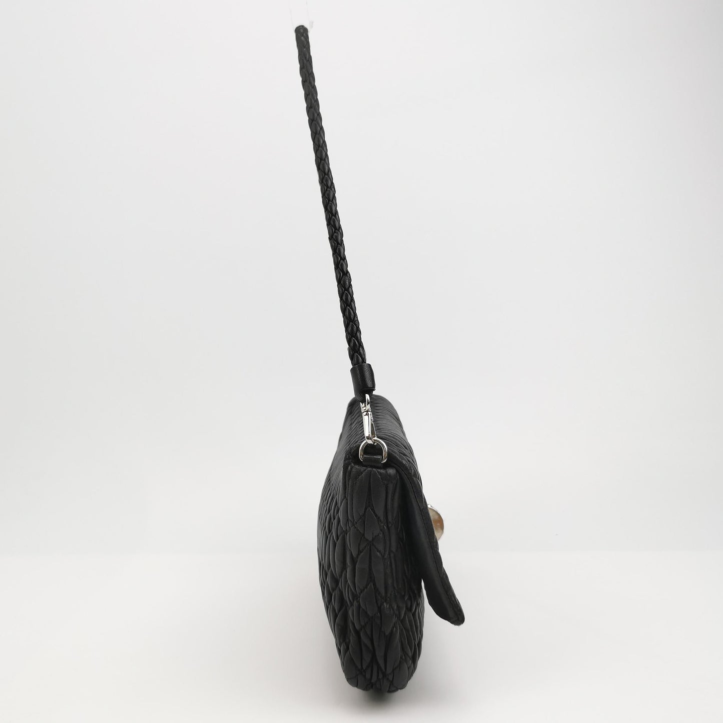 Miu Miu - Matelassé Shoulder Bag - Lambskin leather - Black - (small)