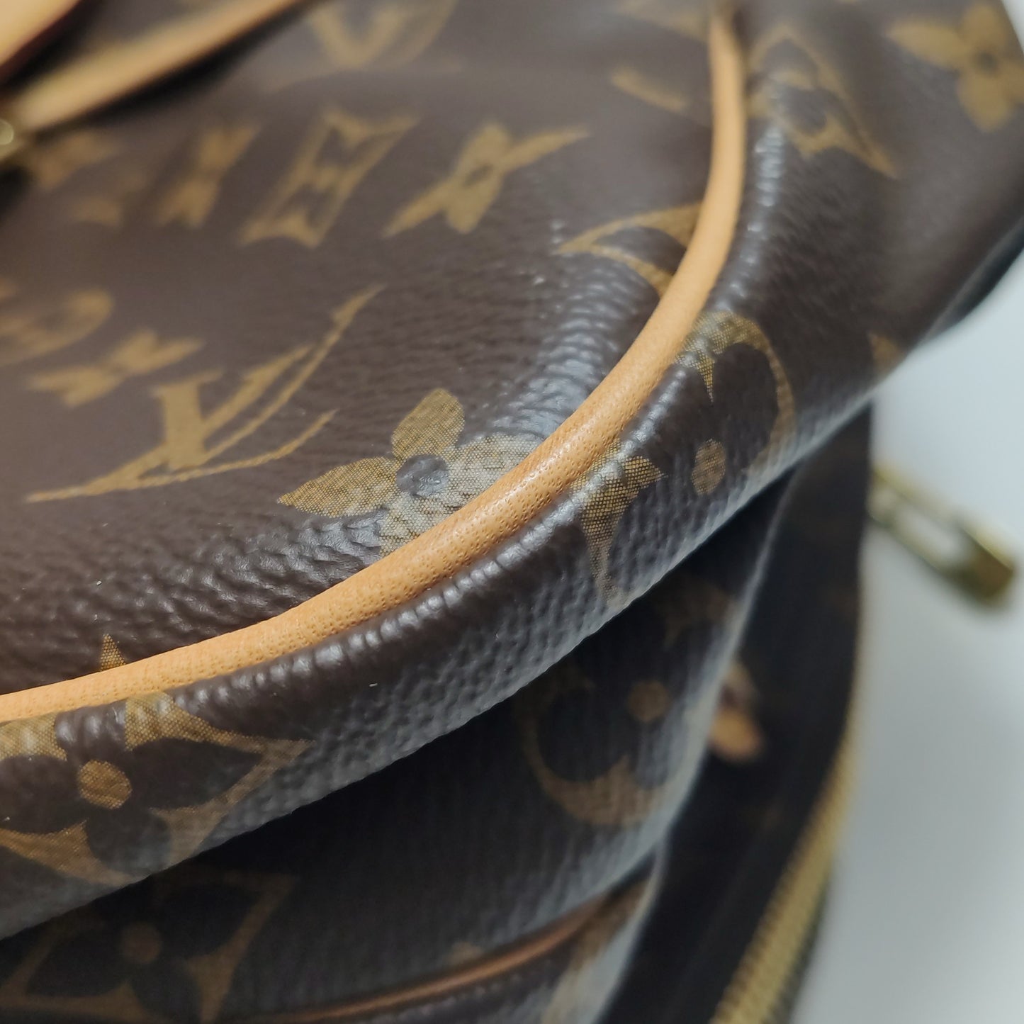 Louis Vuitton - Hunting Bag M41140 - Monogram canvas with cowhide leather trim - Brown - (Large)