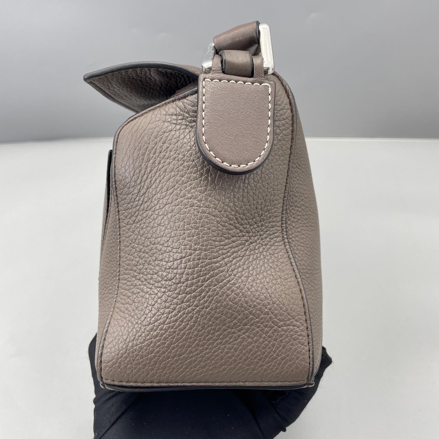 Loewe - Puzzle Small - Pebbled calfskin leather - Grey-brown - (small)