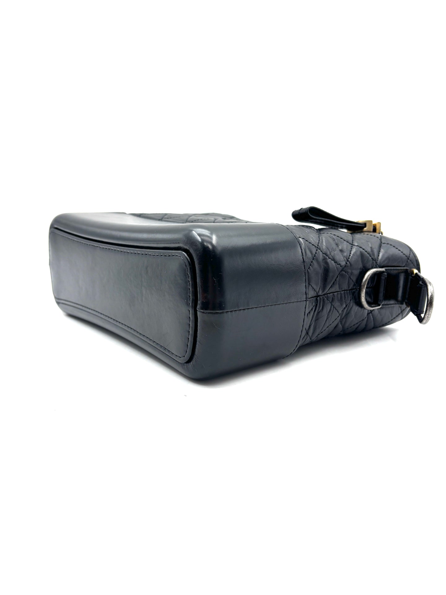 Chanel - Gabrielle Hobo Bag - Calfskin leather - Black with Gold-Tone and Silver-Tone Hardware - (Medium)
