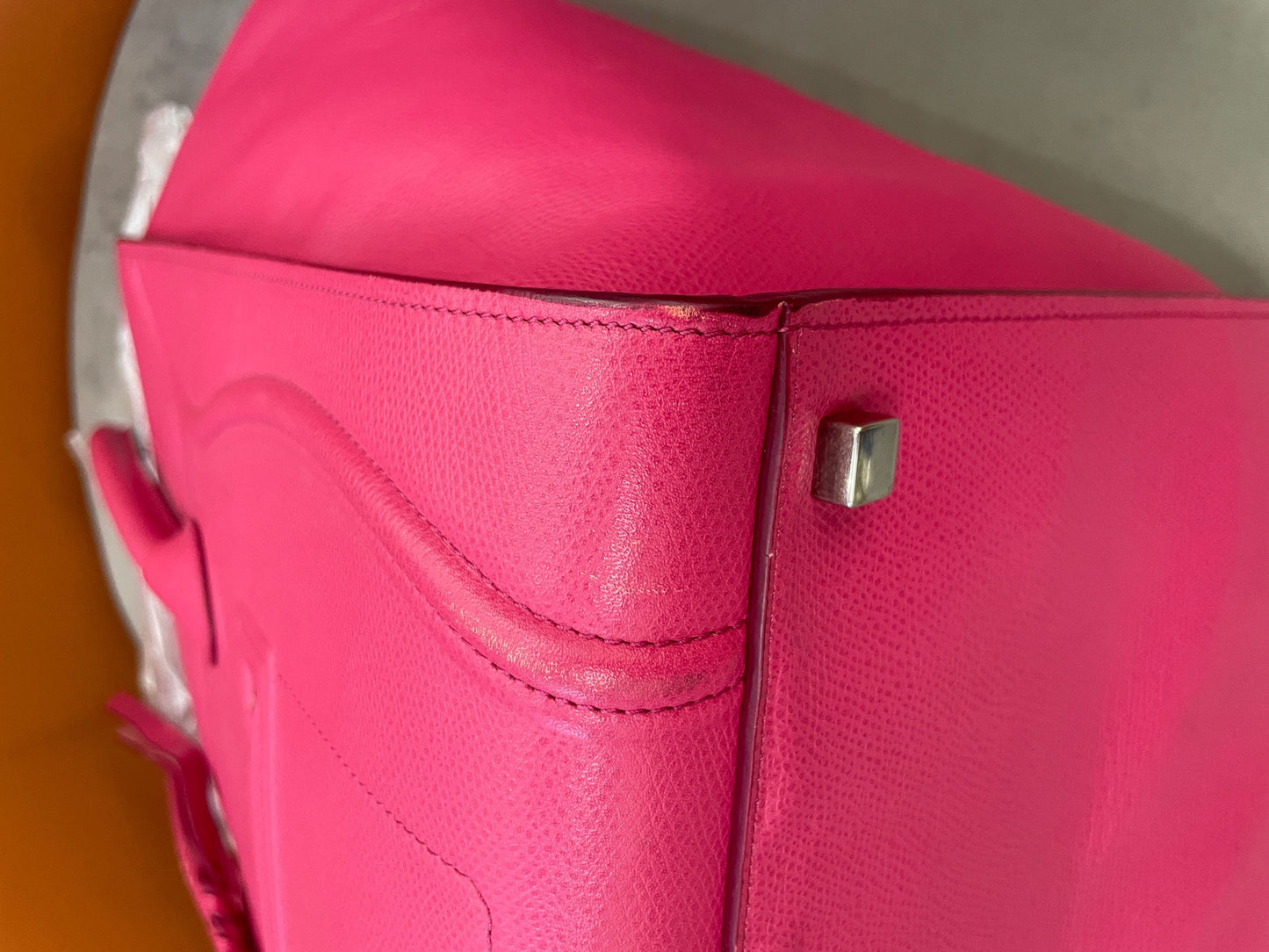 Celine - Luggage Tote - Pebbled Calfskin - Fuchsia - (Medium)
